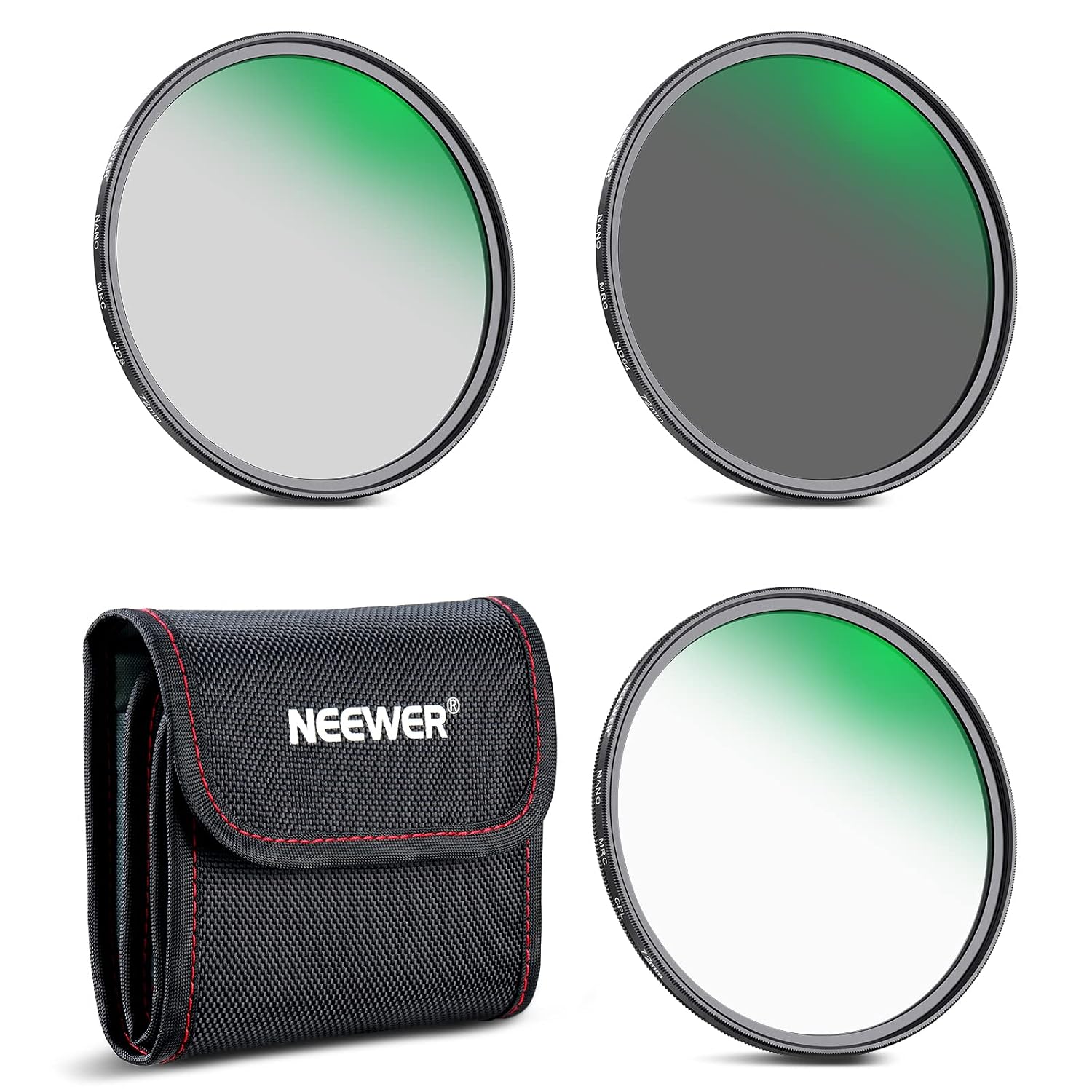 NEEWER 72mm Lens Filter Kit with ND8 ND64 and CPL Filters - 30-Layer ...