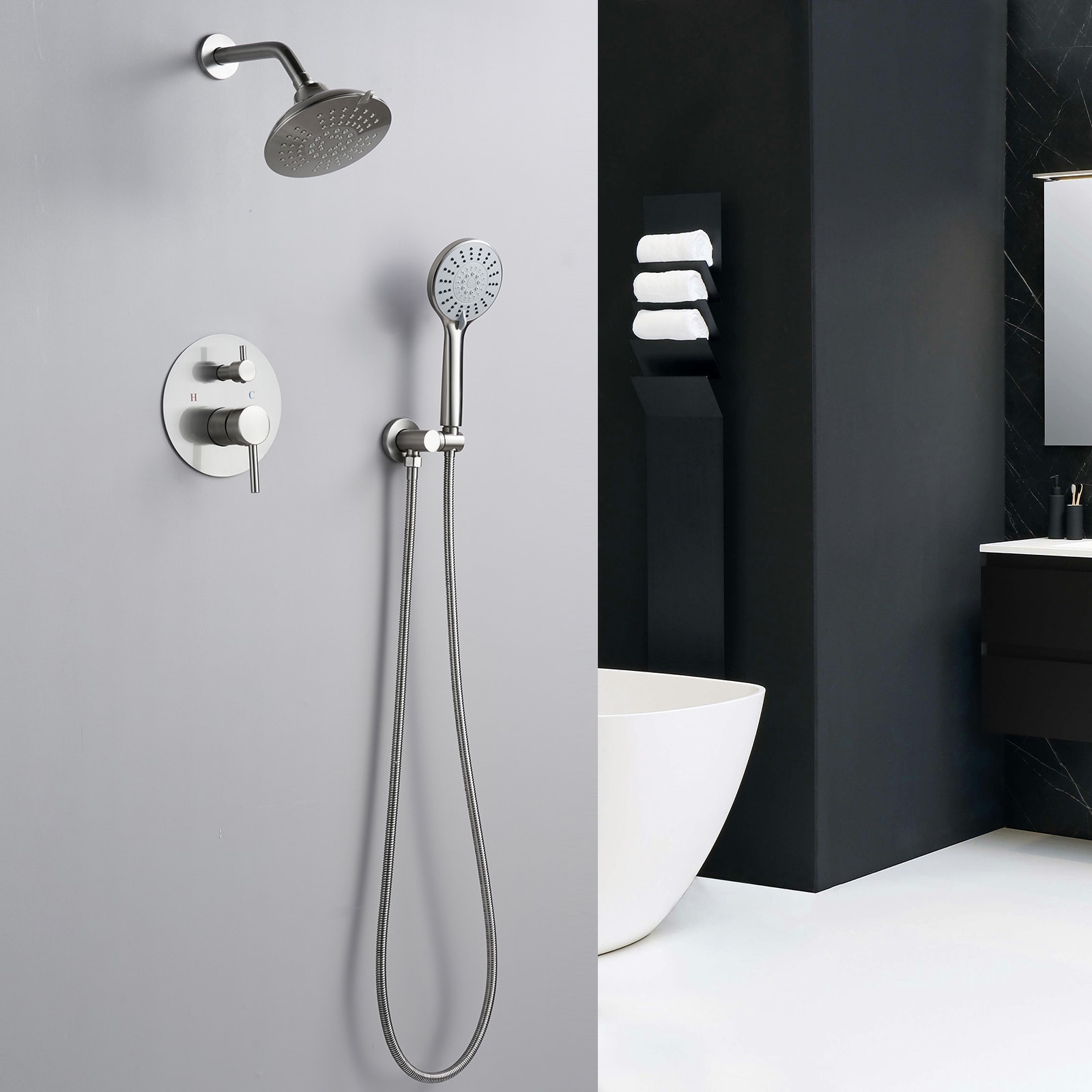BYH SF-6002-BN Tub-Shower-Faucets - View #2