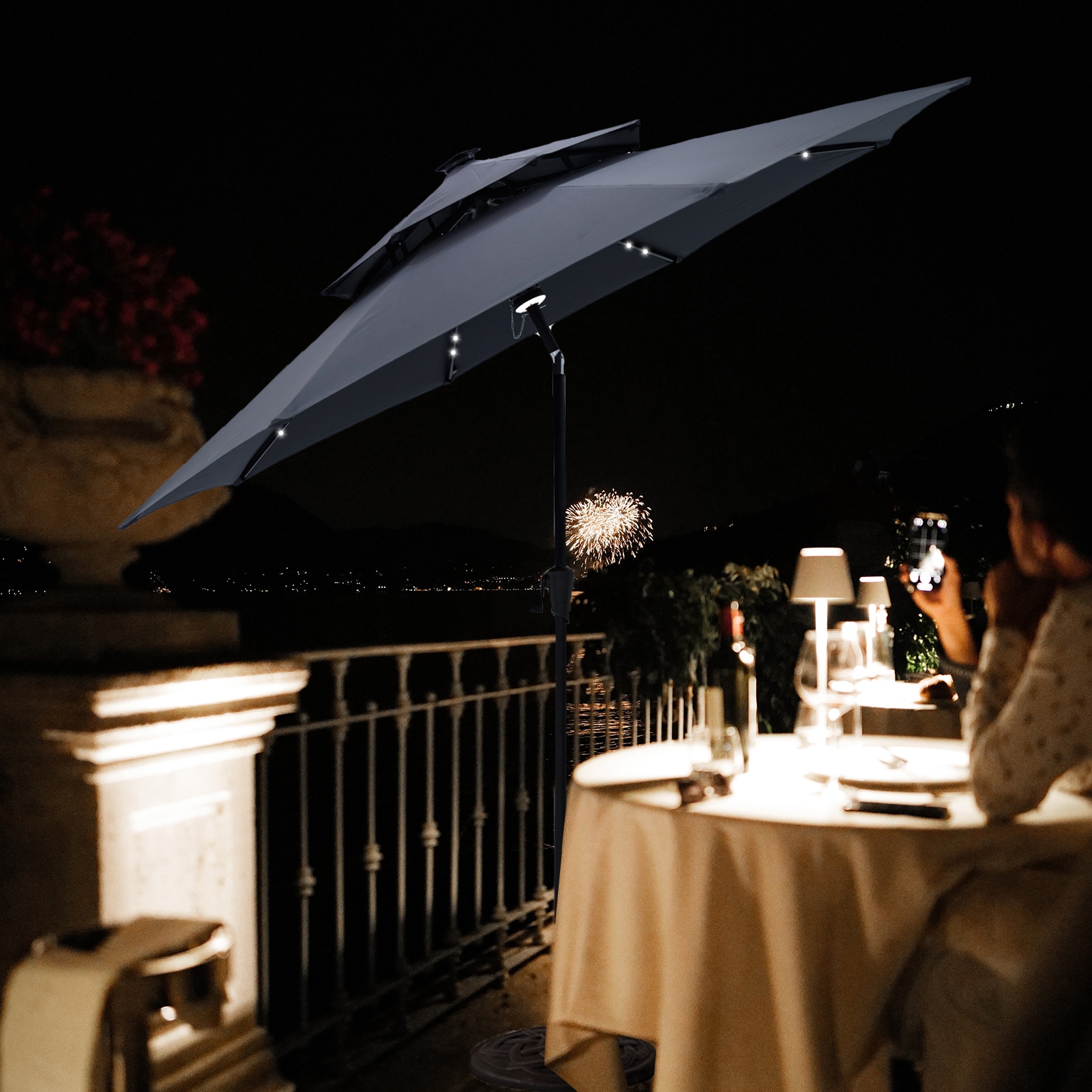 FLAME&SHADE CFSLED09DANTHRACITE Umbrellas-2 - View #7