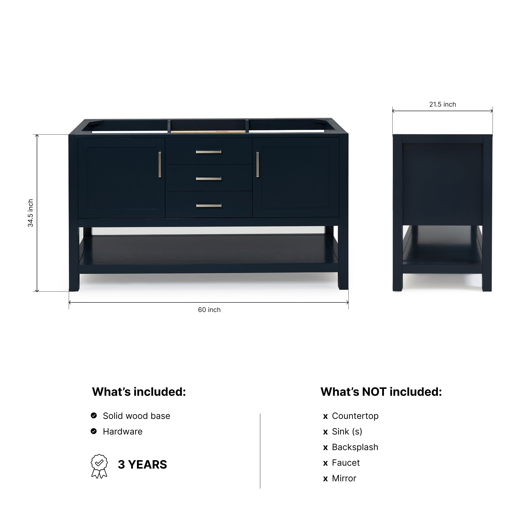 ARIEL R060D-BC-MNB vanities - View #3