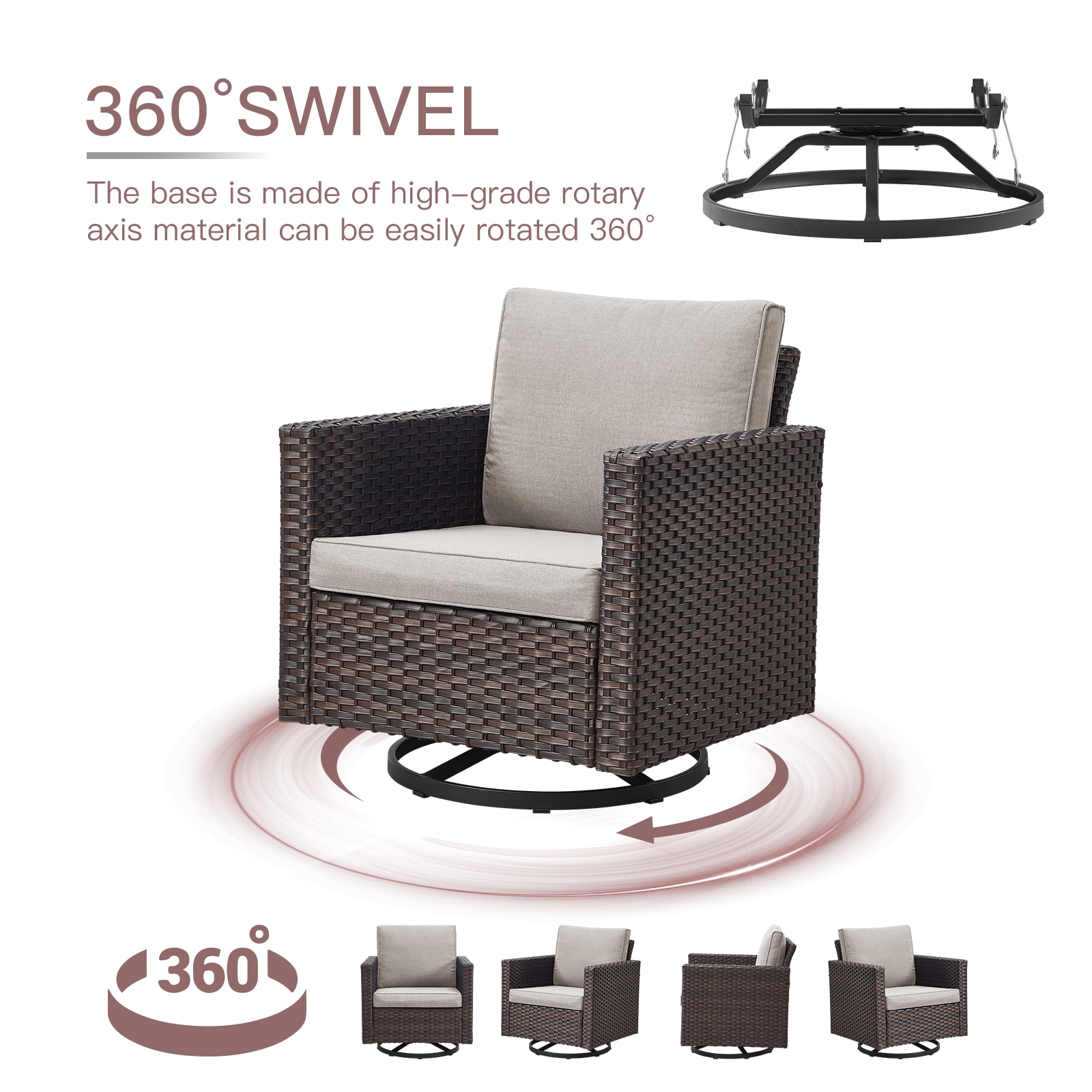 Jeehope PA122122144-2 Patio-Conversation-Sets - View #2