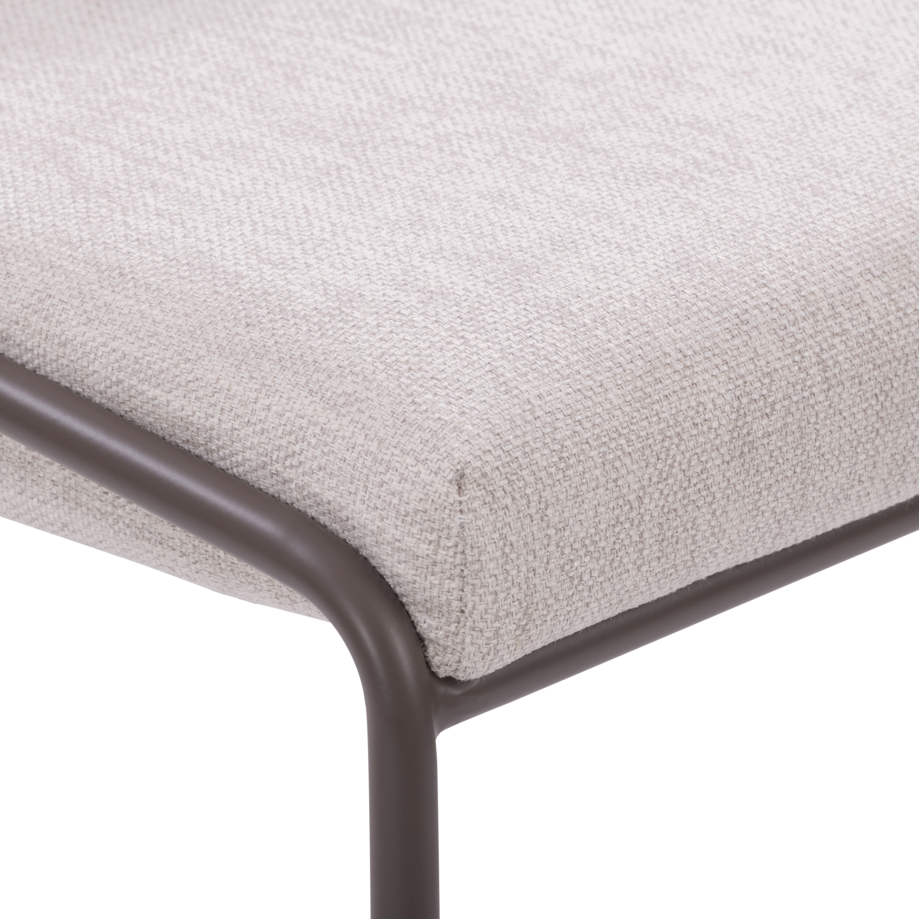 Blakeley 28'' Light Gray Twill Counter Stool with Iron Legs