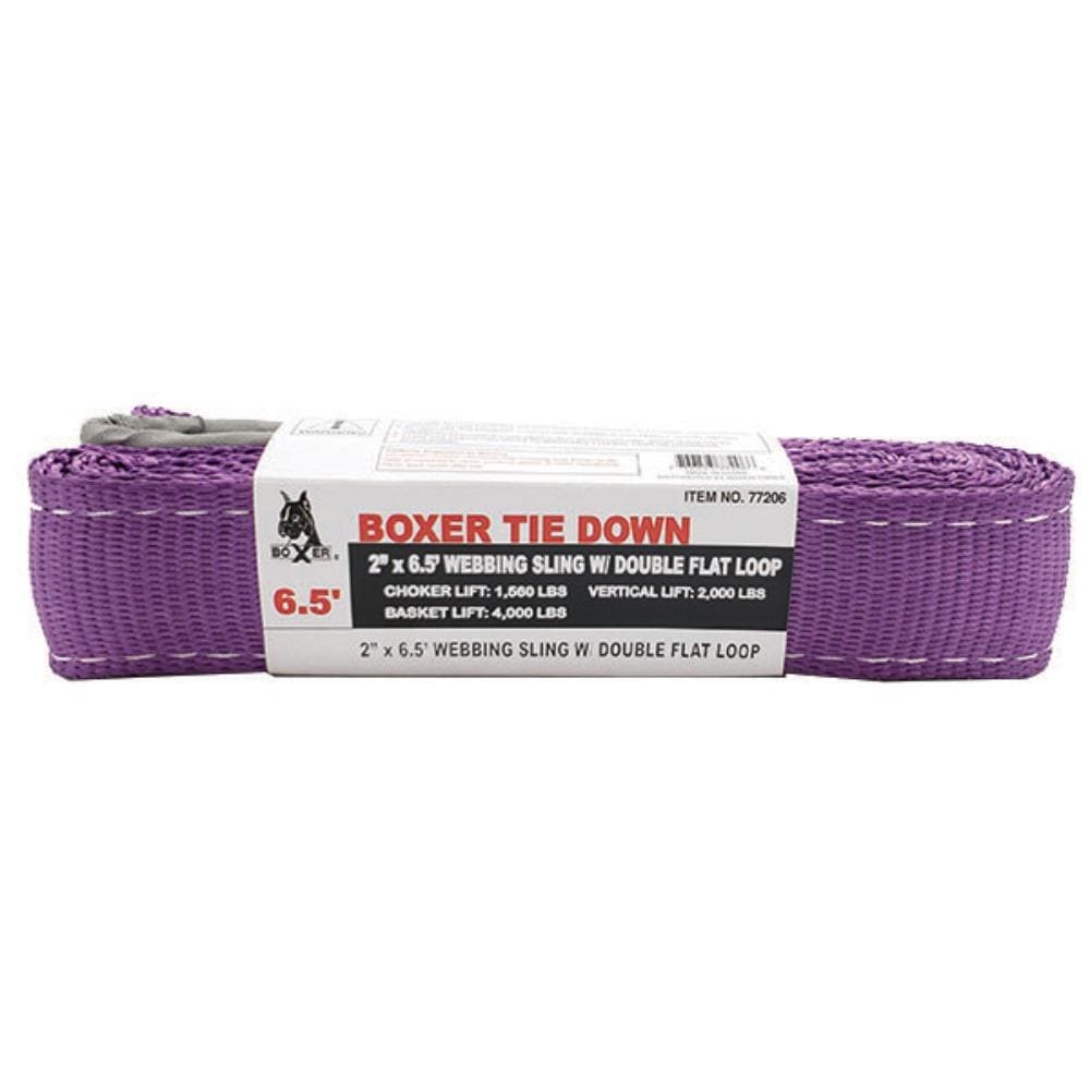 Boxer Tools 2-in x 6-1/5-in Tow Strap Tie Down 666-lbs in the Tie