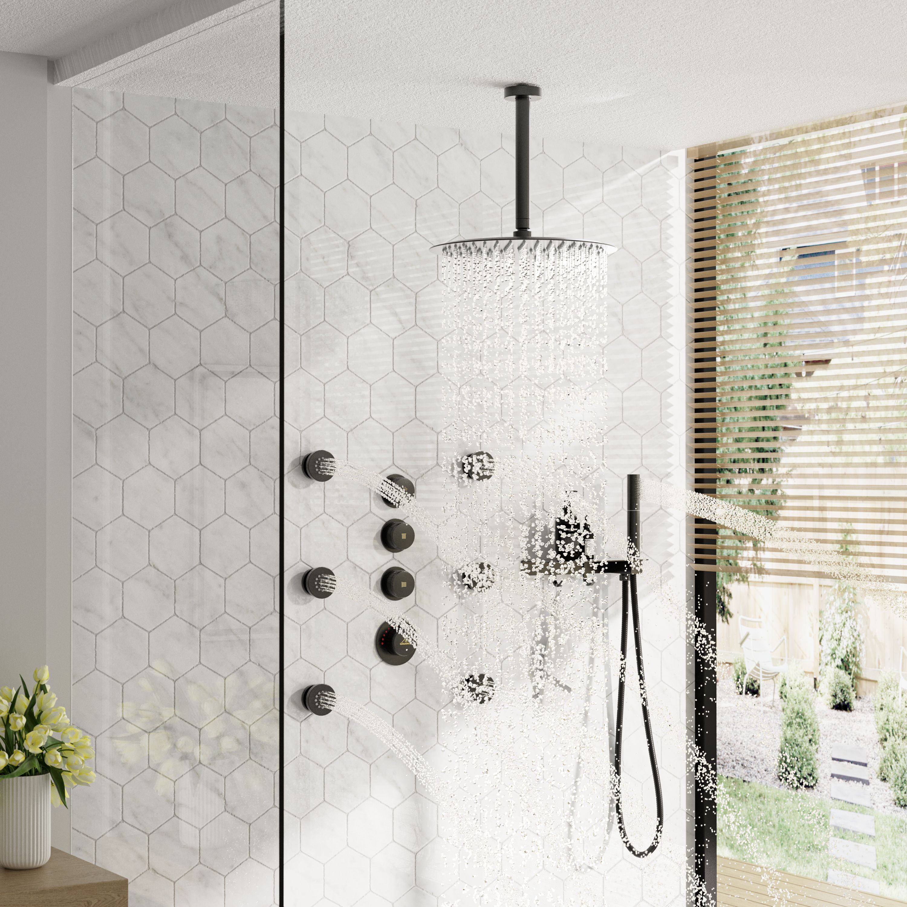 CASAINC KCHS0004-12MB Showerhead-Bar-Panels - View #3