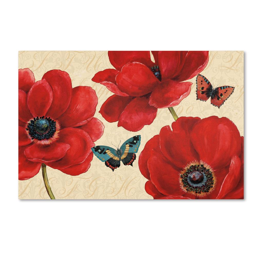 Trademark Fine Art Framed 30-in H x 47-in W Floral Print on Canvas at ...