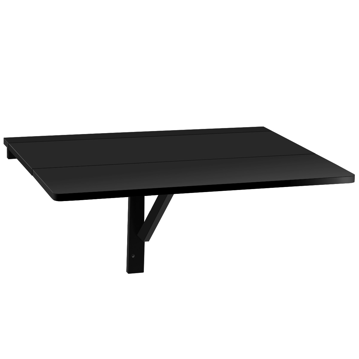 Costway OGY02577 31.5-in L x 31.5-in D x 18-in H Black MDF Corner Rectangular Floating shelf