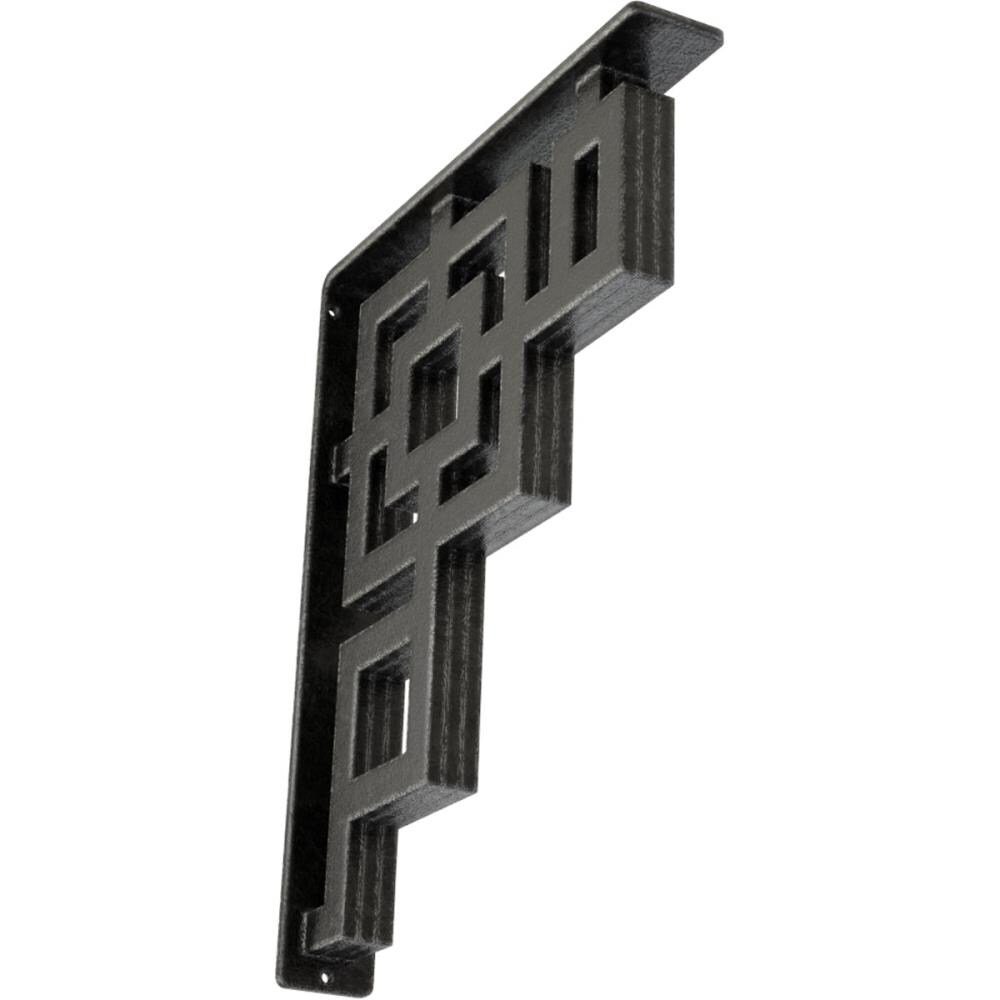 Ekena Millwork BKTM02X12X15TERAPW Eris 12-in x 2-in x 15-in Gray Wrought iron Countertop support bracket