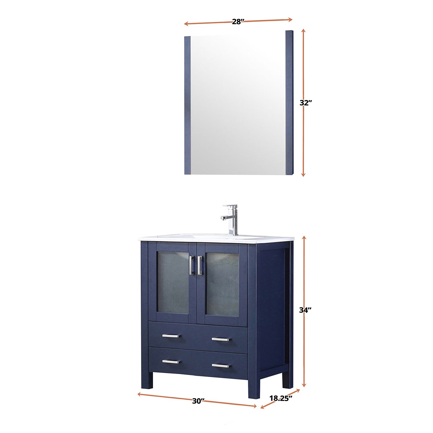 Lexora LV341830SEESM28F Bath-Vanity-Combo - View #4