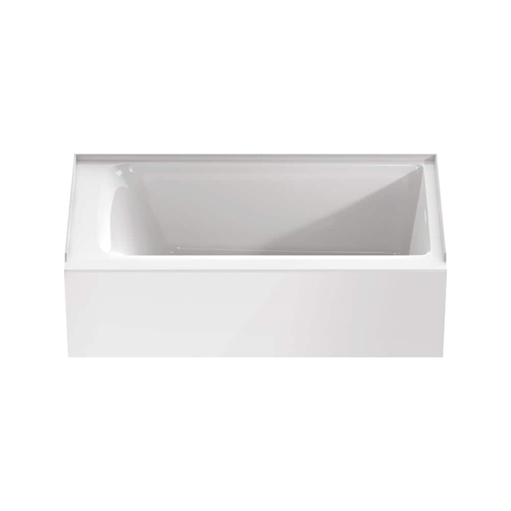 Aspirations 60'' White Acrylic Alcove Bathtub with Right Drain