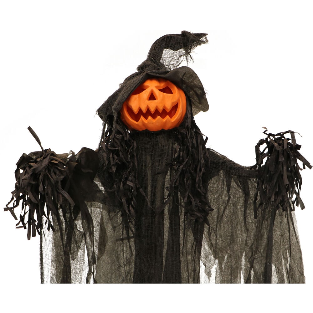 Haunted Hill Farm Freestanding Moaning Lighted Pumpkin Animatronic in ...