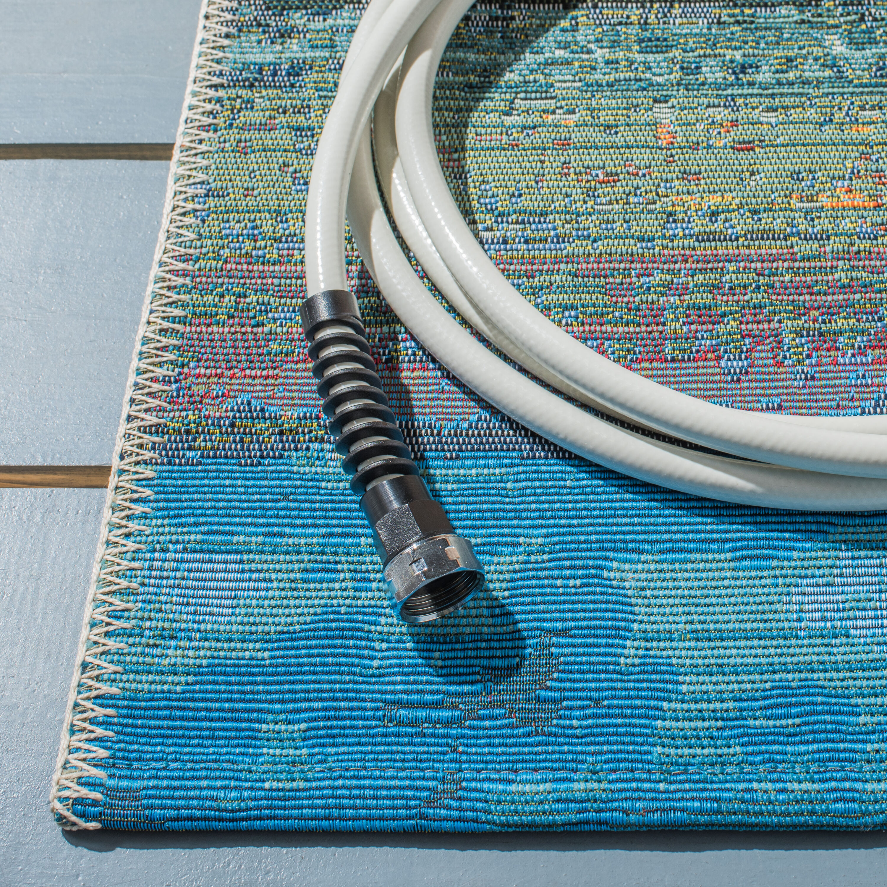Safavieh Barbados 8' Square Light Blue Synthetic Area Rug