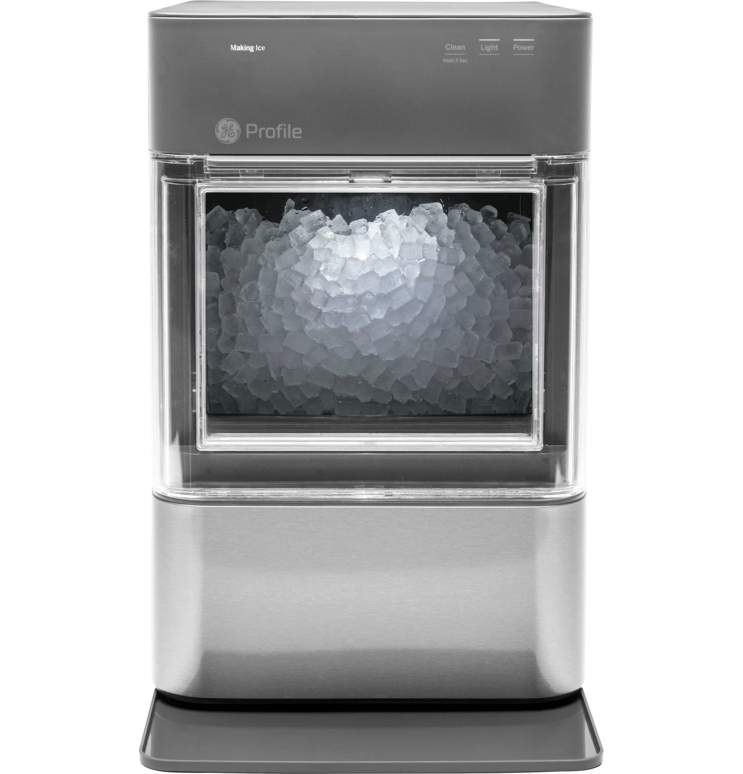 GE Profile Opal 38-lb Drop-down Door Countertop or Portable Nugget Ice Maker  (Stainless Steel) in the Ice Makers department at