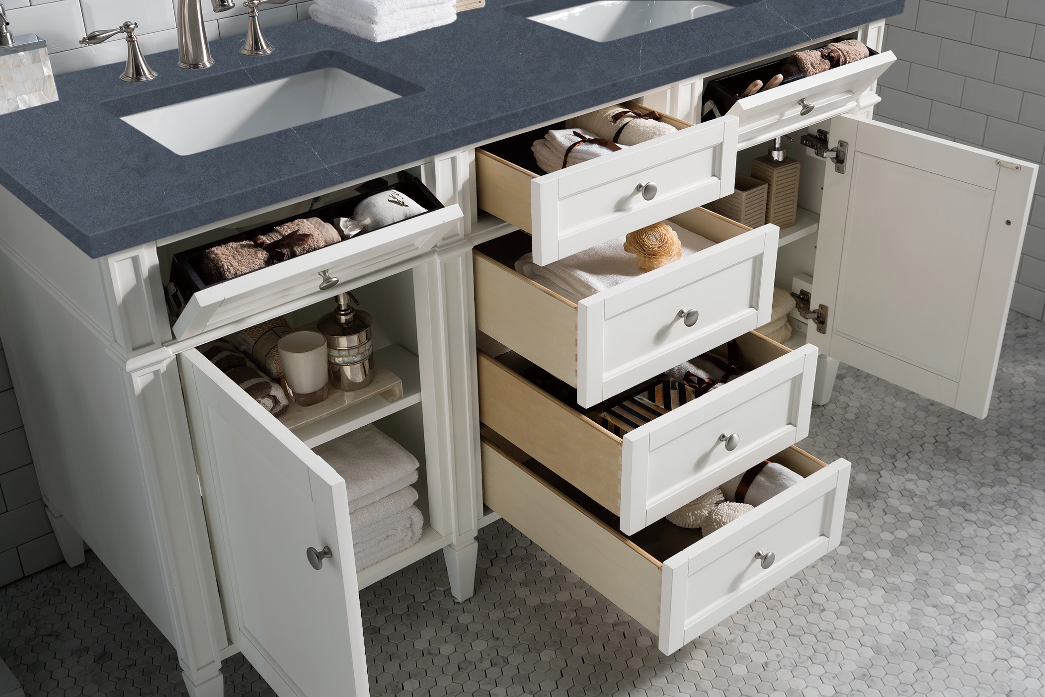 James Martin Vanities 655-V60D-BW-3CSP Bath-Vanity-Combo - View #3