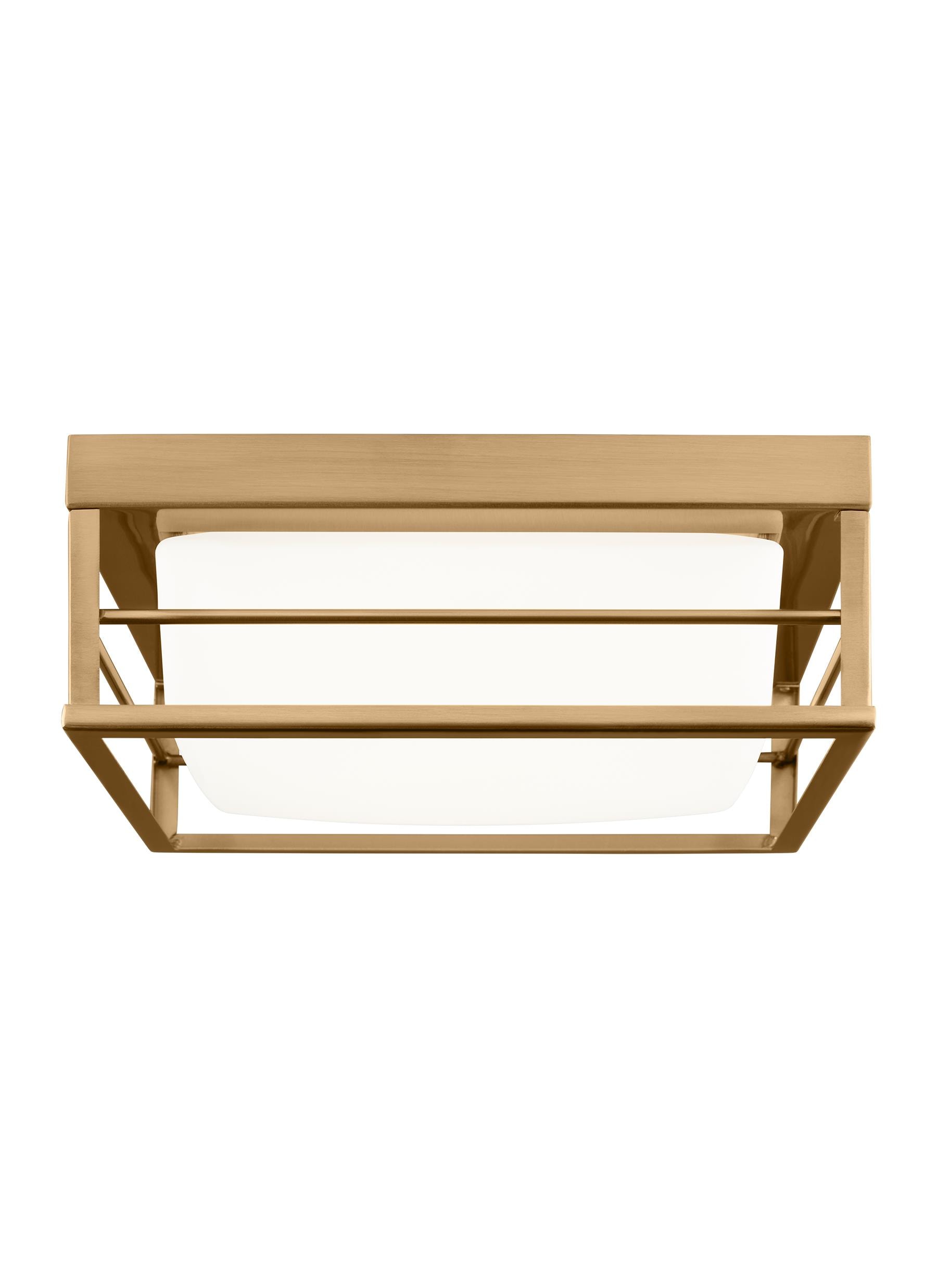 Generation Lighting 7529693S-848 Dearborn 1.0 -Light 10.0-in Satin Gold Flush Mount Light