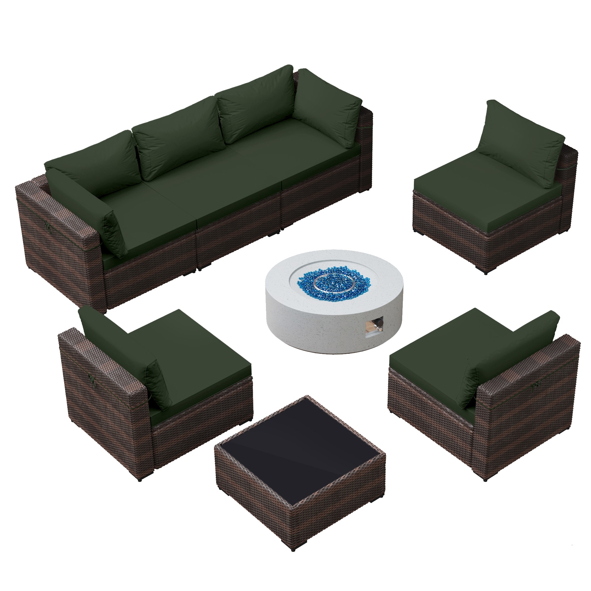 UPHA TBSF-ABC28SYMB-GREEN Patio-Conversation-Sets - View #2