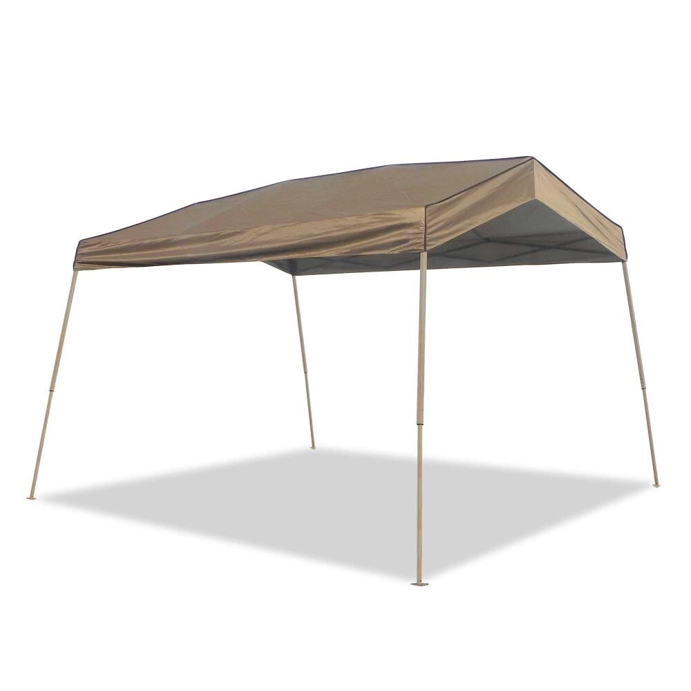 Z-Shade 14-ft L Square Tan Pop-Up Canopy in the Canopies department at ...