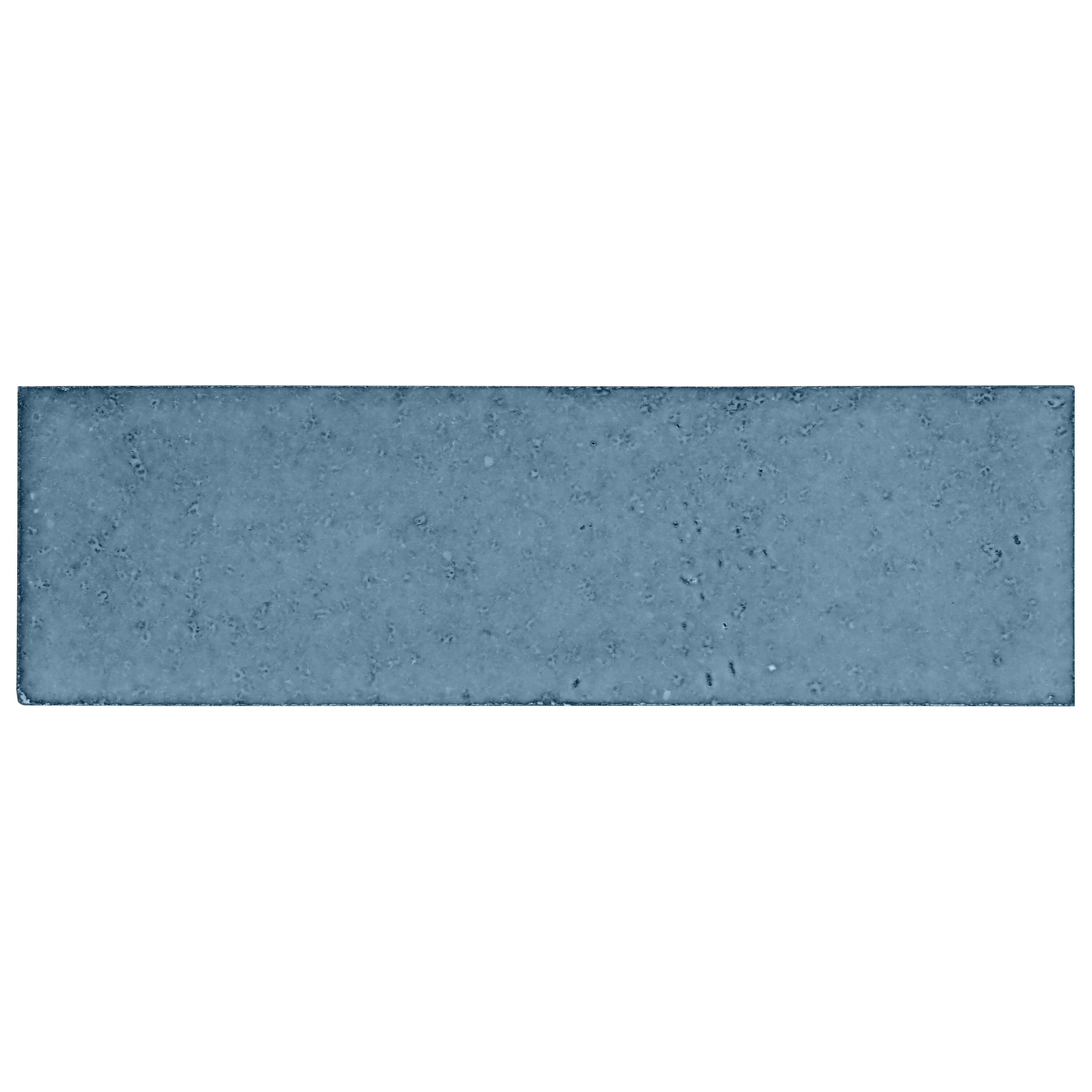 Artmore Tile EXT3RD109019 Sample- ColorBrick Turquoise 2-in x 8-in Glossy Basalt Stone Look Floor and Wall Tile