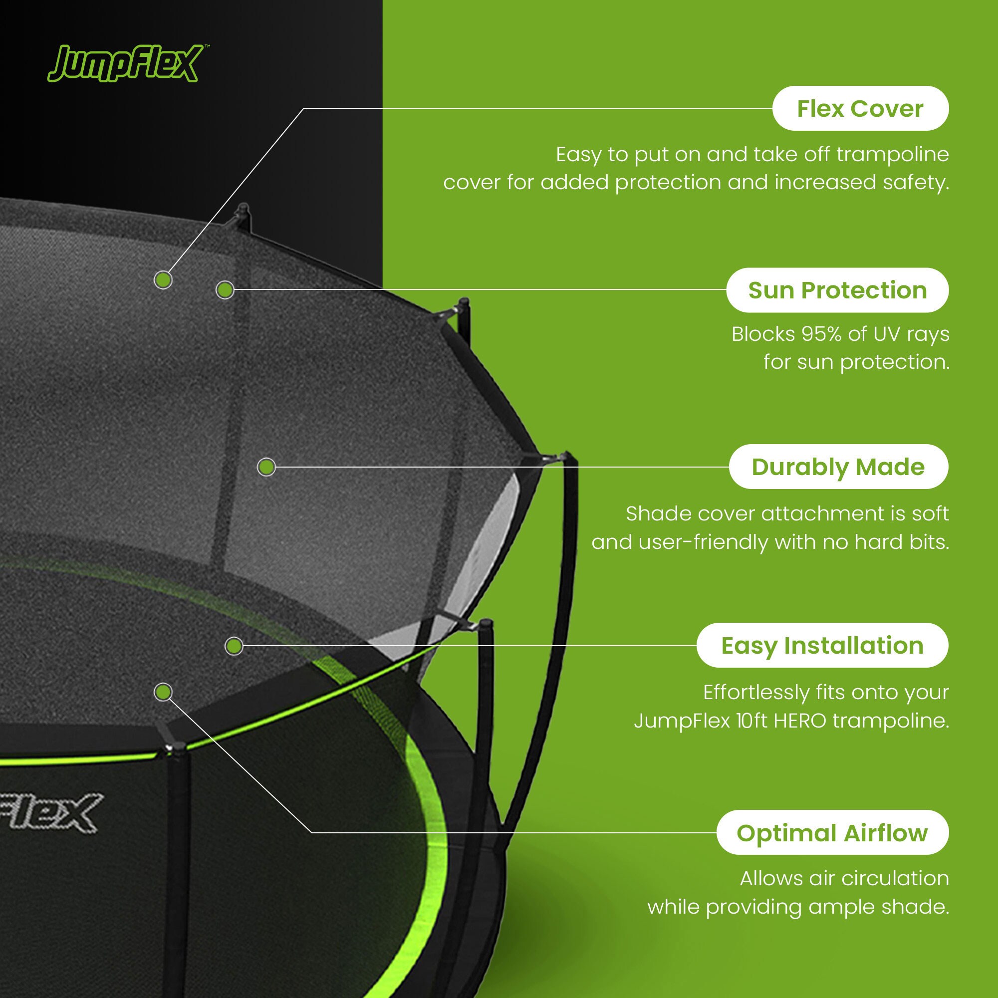JumpFlex HRO10 + SMARTSHADE10 trampolines - View #4