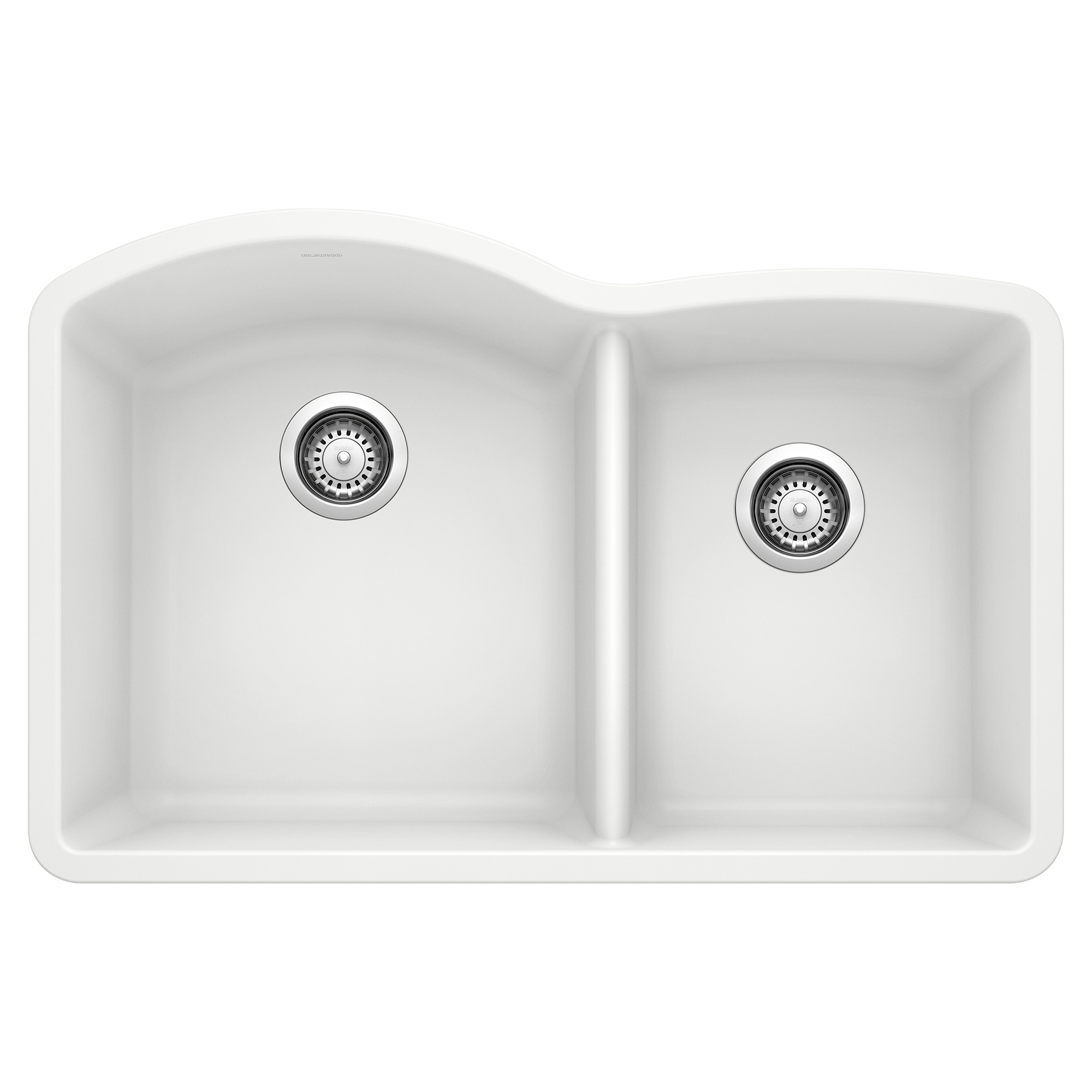 BLANCO 440180 Diamond Silgranit Undermount 32.07-in x 20.92-in Granite Double offset bowl Kitchen Sink