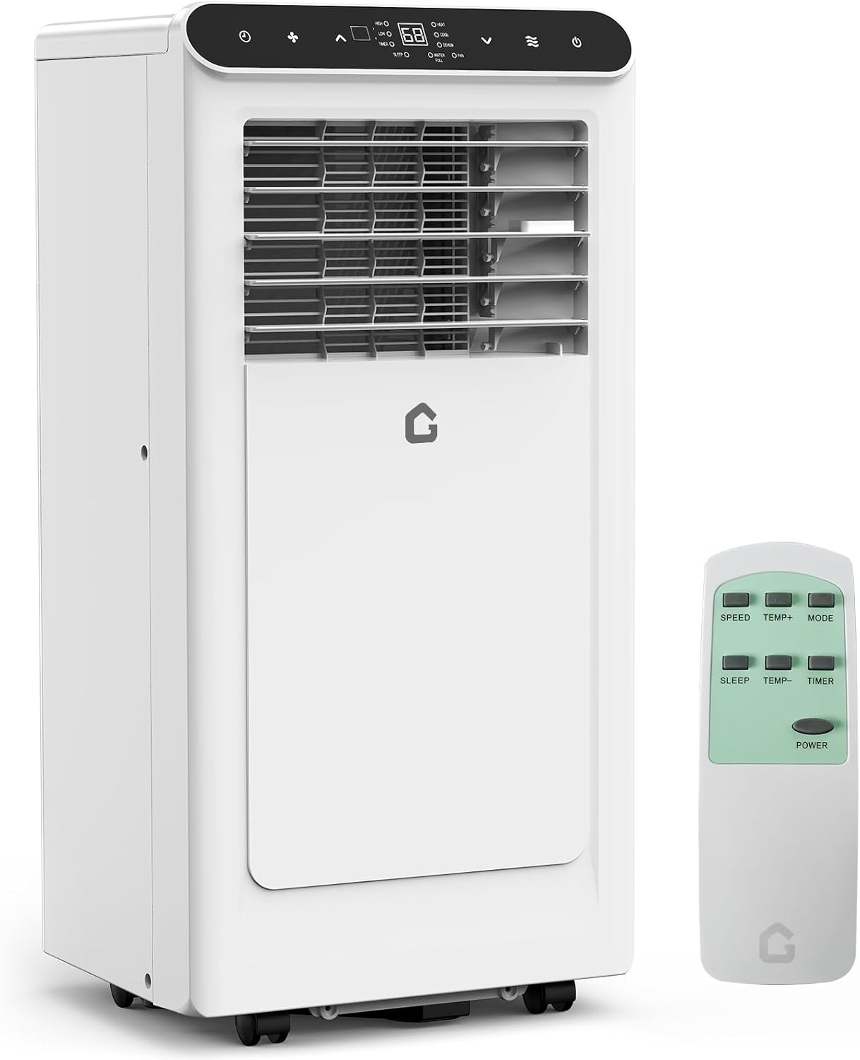 Qeetex LXLS2-PHK-337HCRDY 10000 BTU Portable Air Conditioner with Heat 3 in 1 AC Unit with Fan Dehumidifier Remote Timer Room Cooling Heating 450 Sq Ft