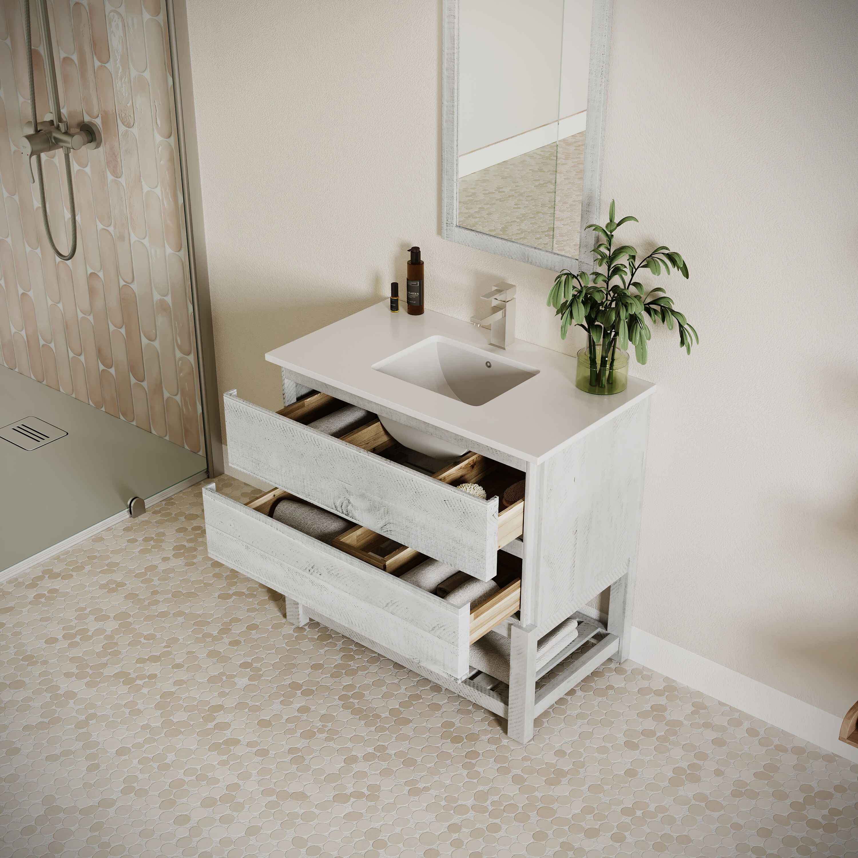 Fresca FVN3136RWH-FS Bath-Vanity-Combo - View #3