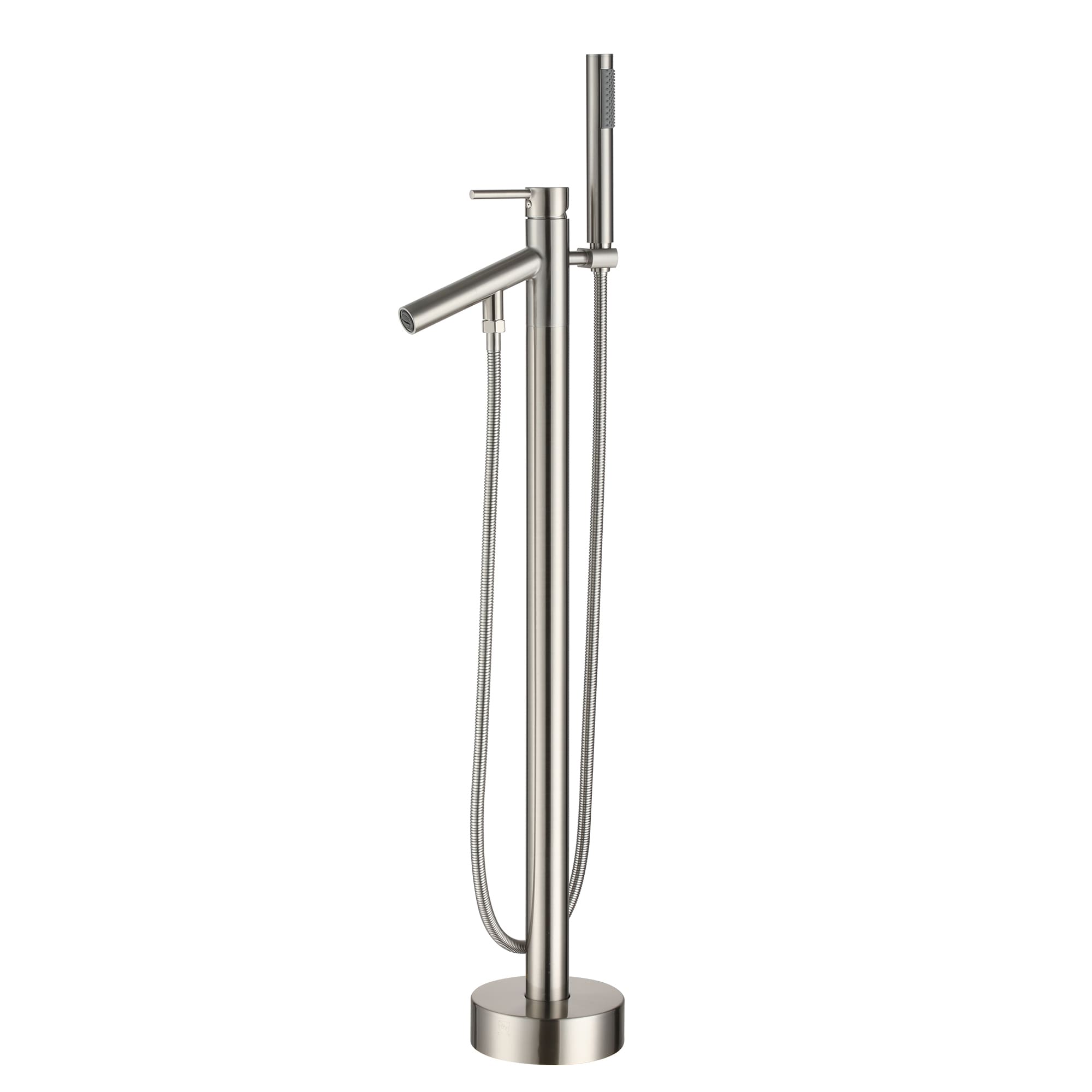 CASAINC MCS96-MB Single-Handle Bathtub Faucet with Hand Shower Brushed Nickel 1-handle Freestanding Swivel Bathtub Faucet with Hand Shower ( Valve Included )