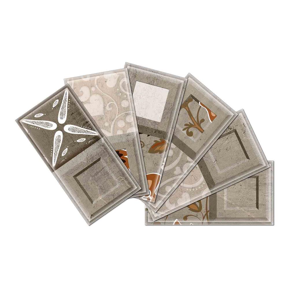 Instant Mosaic 6160101 Upscale Designs 64-Pack Multicolor 3-in x 6-in Glossy Glass Random Wall Tile