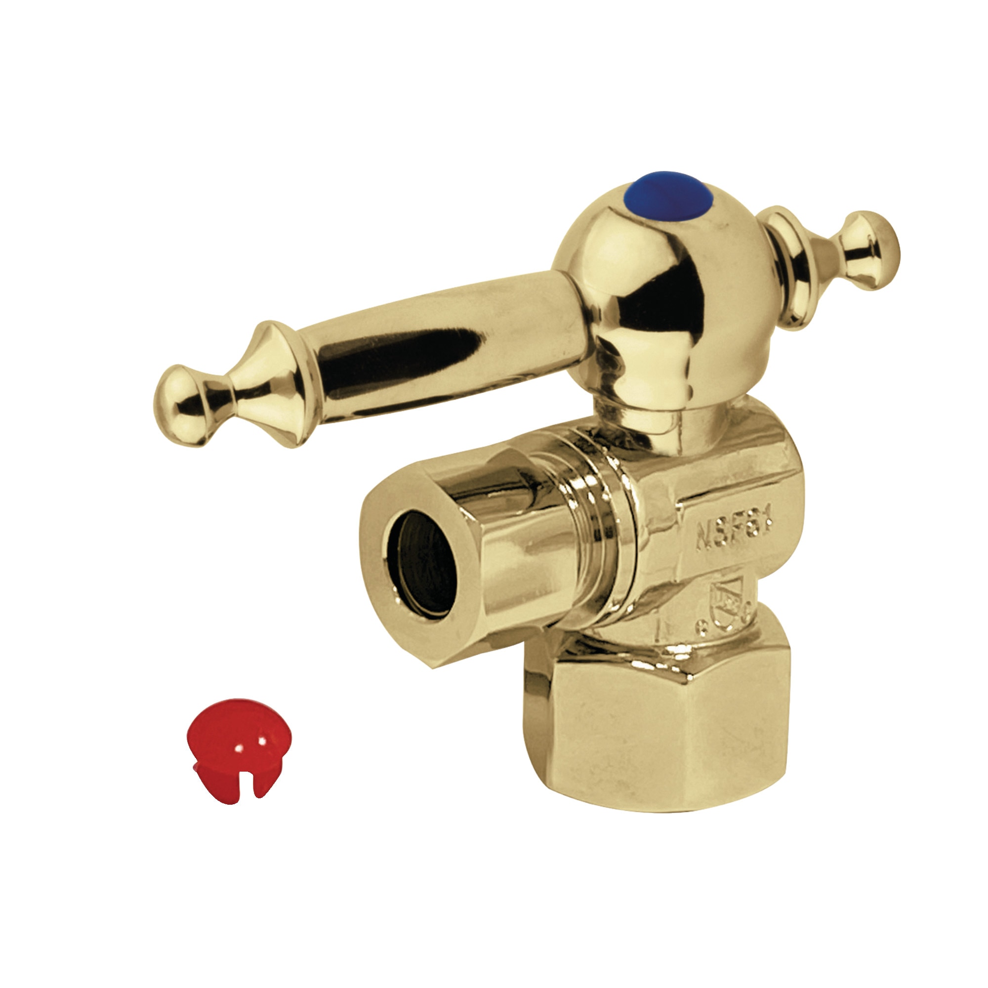 Elements of Design ECC43102TL 1/2-in FIP x 3/8-in OD Compression Brass Quarter turn Stop Angle valve