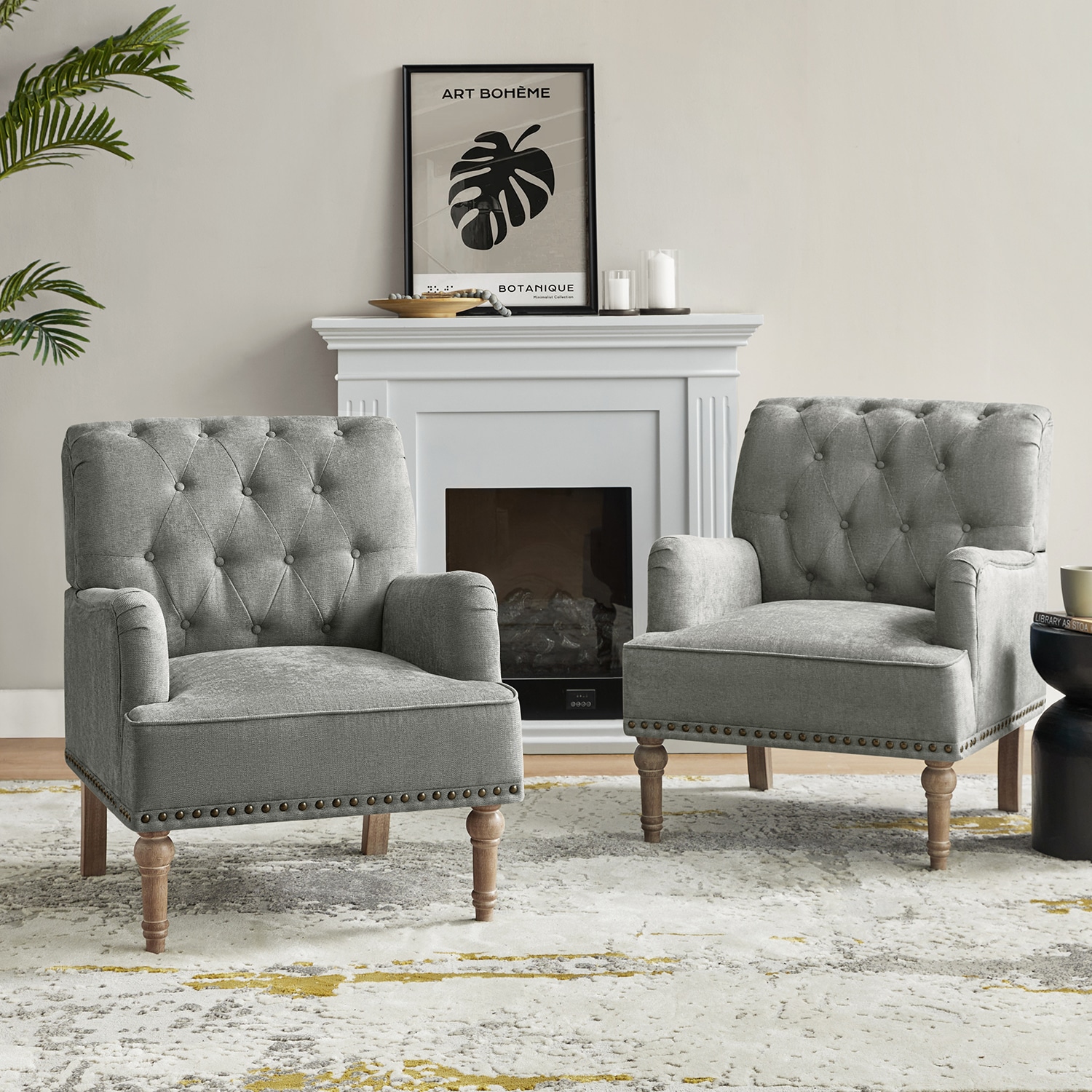 14 Karat Home CHM0384-PEWTER chairs - View #3