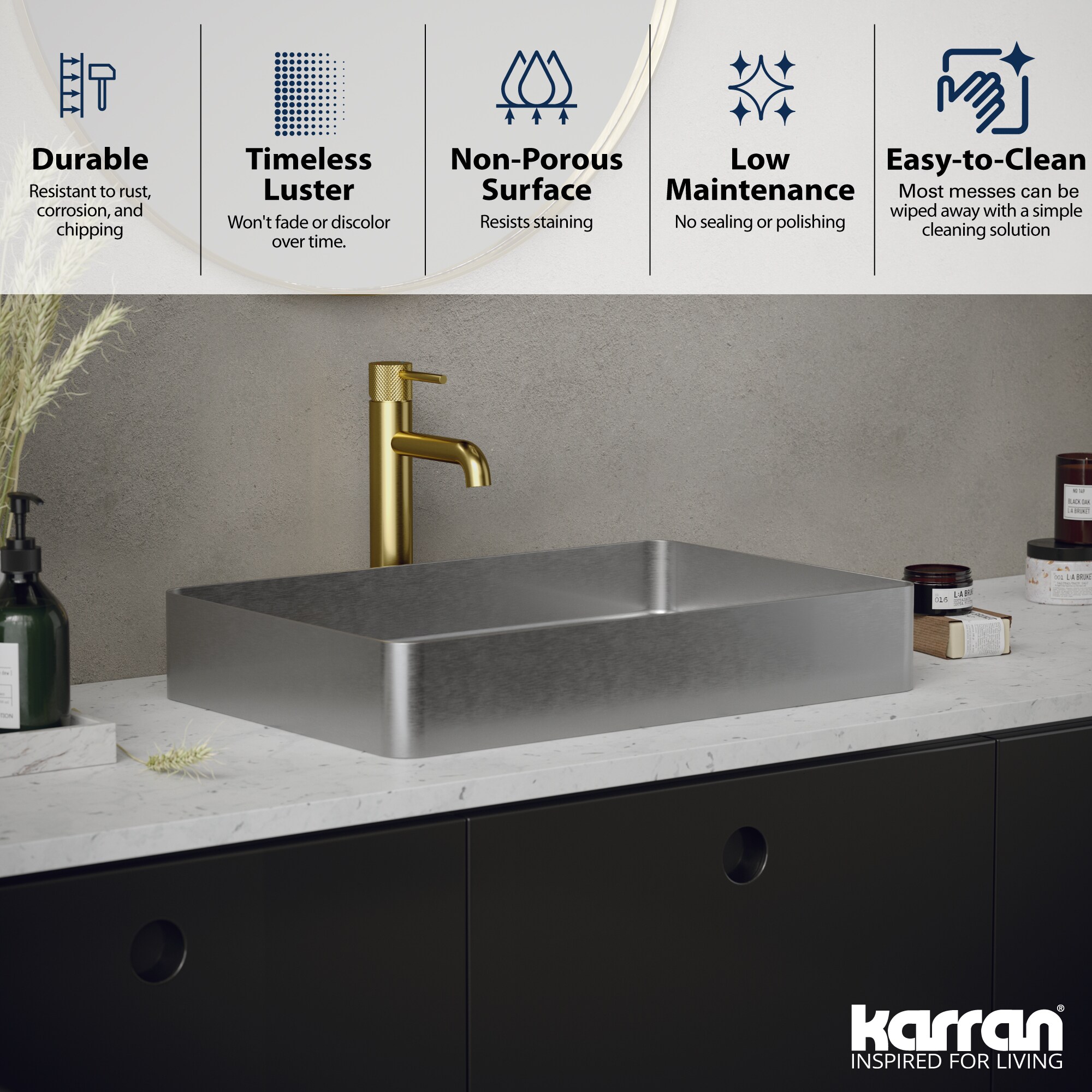 Karran CCV600SS Bath-Sink - View #5