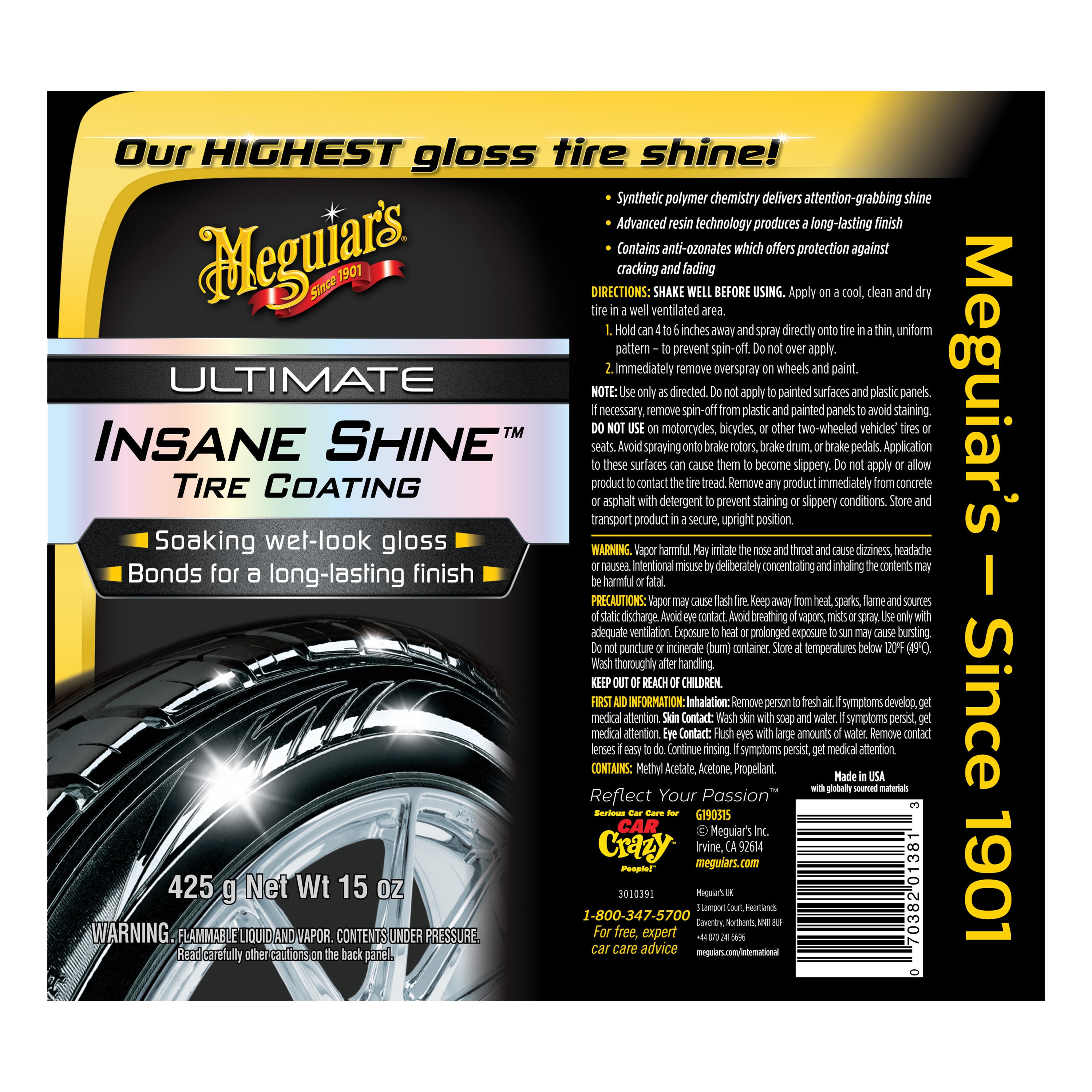 Meguiar's Hot Shine High Gloss Tire Coating - Shop Automotive