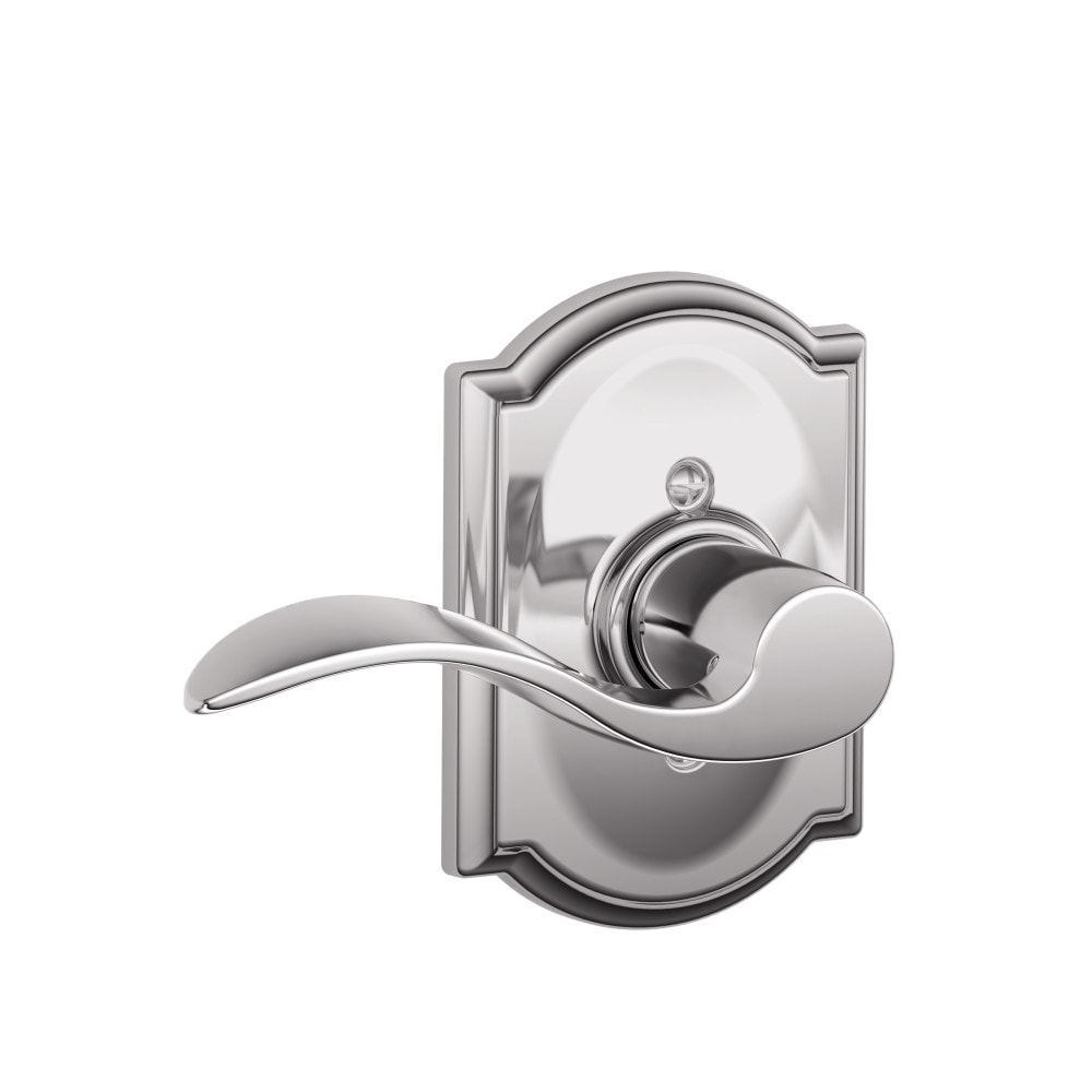 Schlage F170 ACC 625 CAM RH F170 Acc/Cam RH Accent - Camelot Polished Chrome Interior Hall/Closet Dummy Door Handle