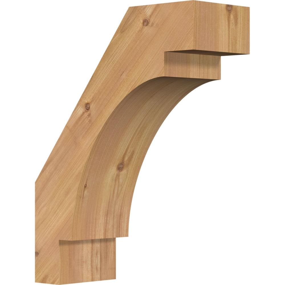 Ekena Millwork BRC06X14X18MRC00SWR 5-1/2-in x 14-in x 18-in Western Red Cedar Unfinished Wood Merced Smooth Knee Brace