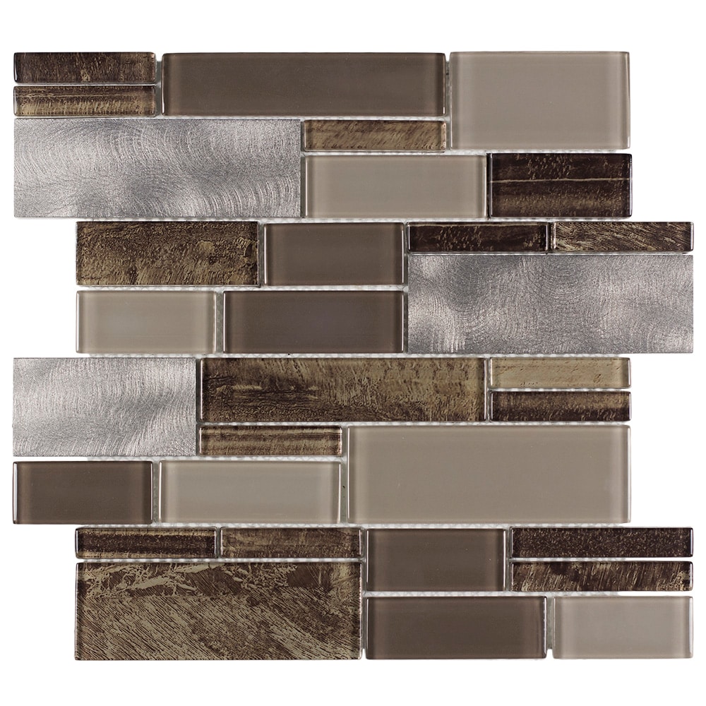 Laser Contempo 12-in x 12-in Multi-finish Glass; Metal Linear and Wall Tile (0.96-sq. ft/ Piece) | - Elida Ceramica LW0319400