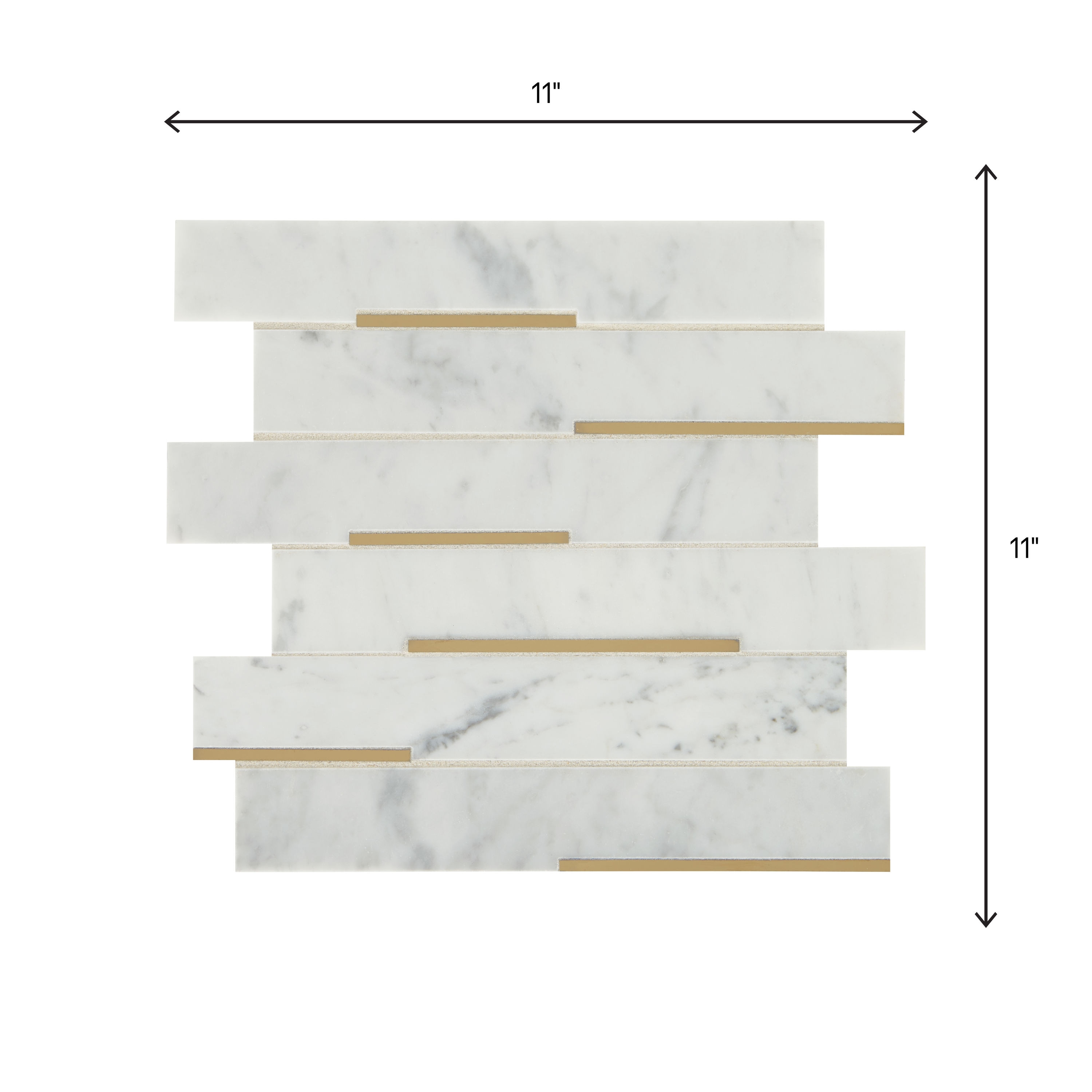 brass and marble subway tile - Realstone Systems