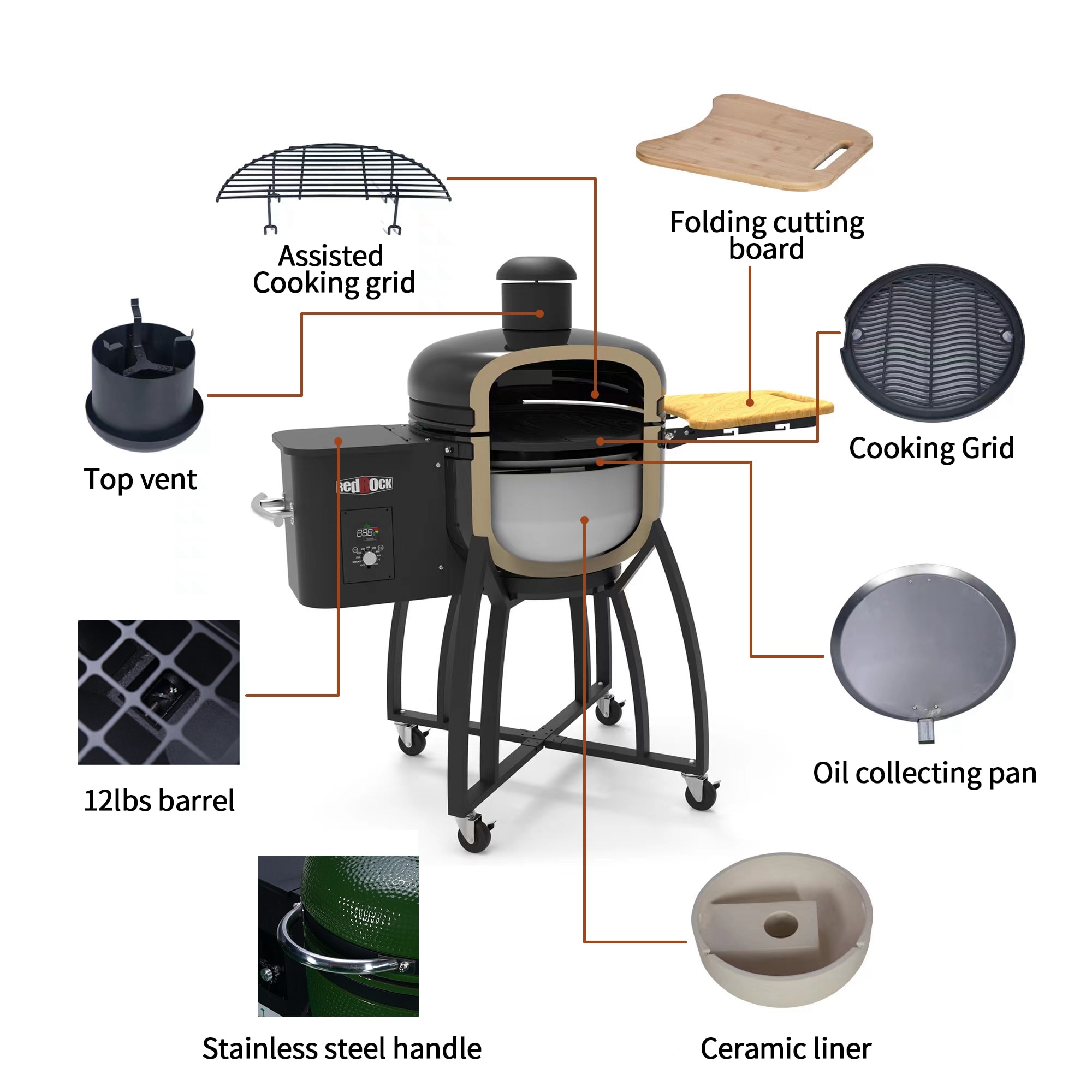 Maocao Hoom JL476BLK Pellet-Grills - View #5