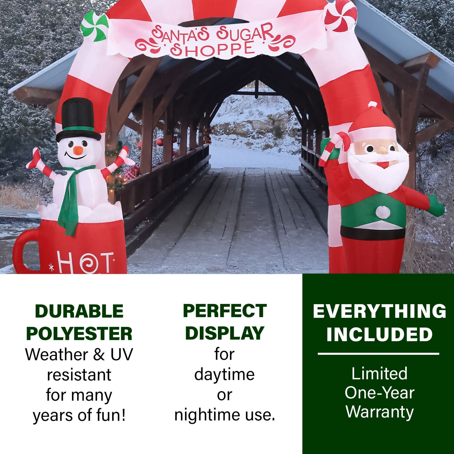 Fraser Hill Farm FHFXMASARCH091-L Christmas-Inflatables - View #2