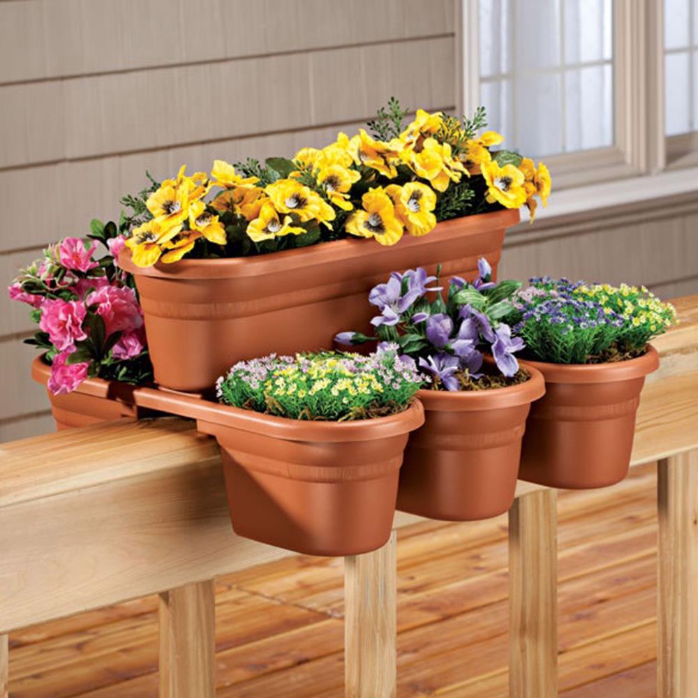 8 x 7.25 Terra Cotta Terra Plastic Planter