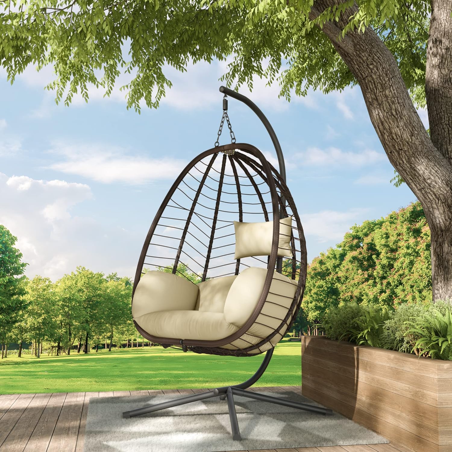 ALAULM LS-EGGCHAIR-CREAM Swing-Gliders - View #7