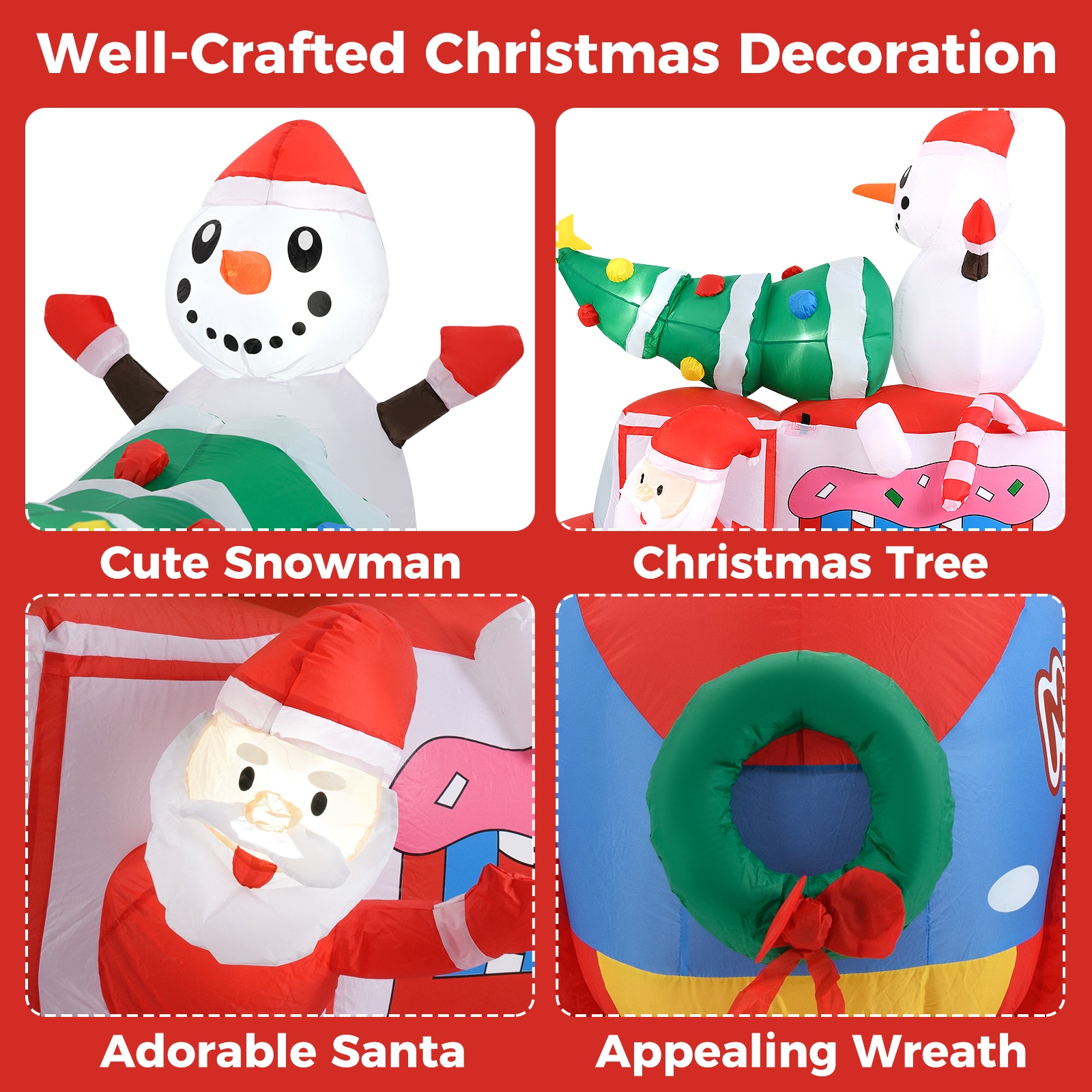 WELLFOR HYG24013US Christmas-Inflatables - View #7