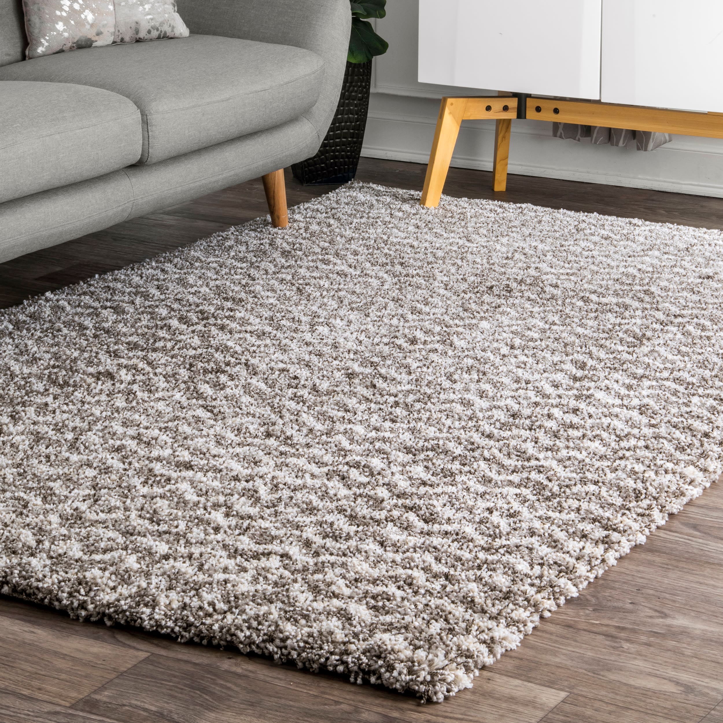 nuLOOM MLSH02B-508 5 x 8 (ft) Loomed Polypropylene Dark Grey Rectangular Indoor Chevron Area rug