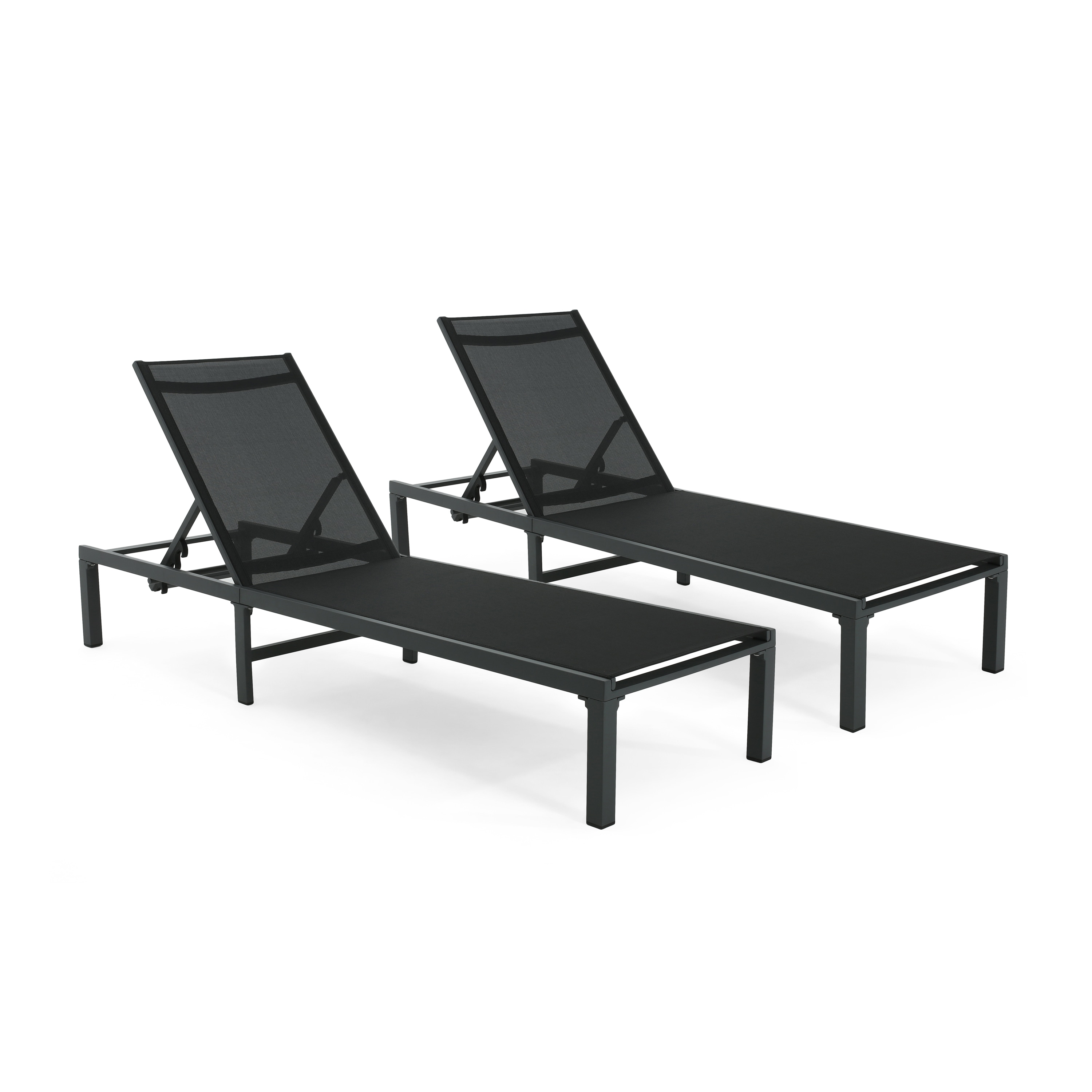 Christopher Knight Home Perlas Outdoor Patio Adjustable Aluminum Chaise Lounge (set of 2) #319586