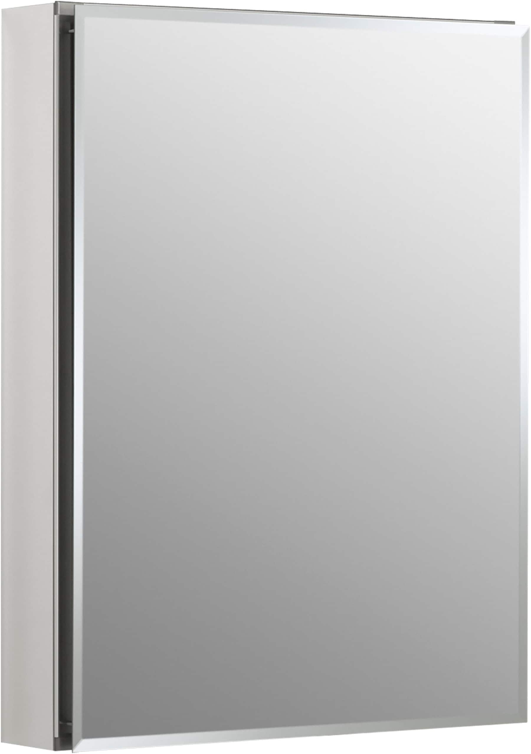 KOHLER CB-CLC2026FS 20-Inches x 26-Inches Lighted Surface/Recessed Mount Anodized Aluminum Mirrored Rectangle Medicine Cabinet
