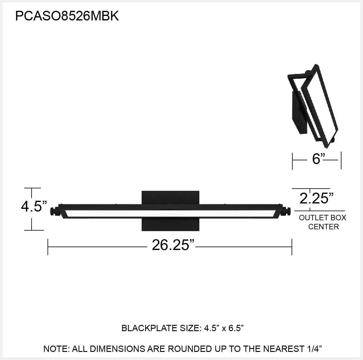 Quoizel PCASO8526MBK b089995 - View #6