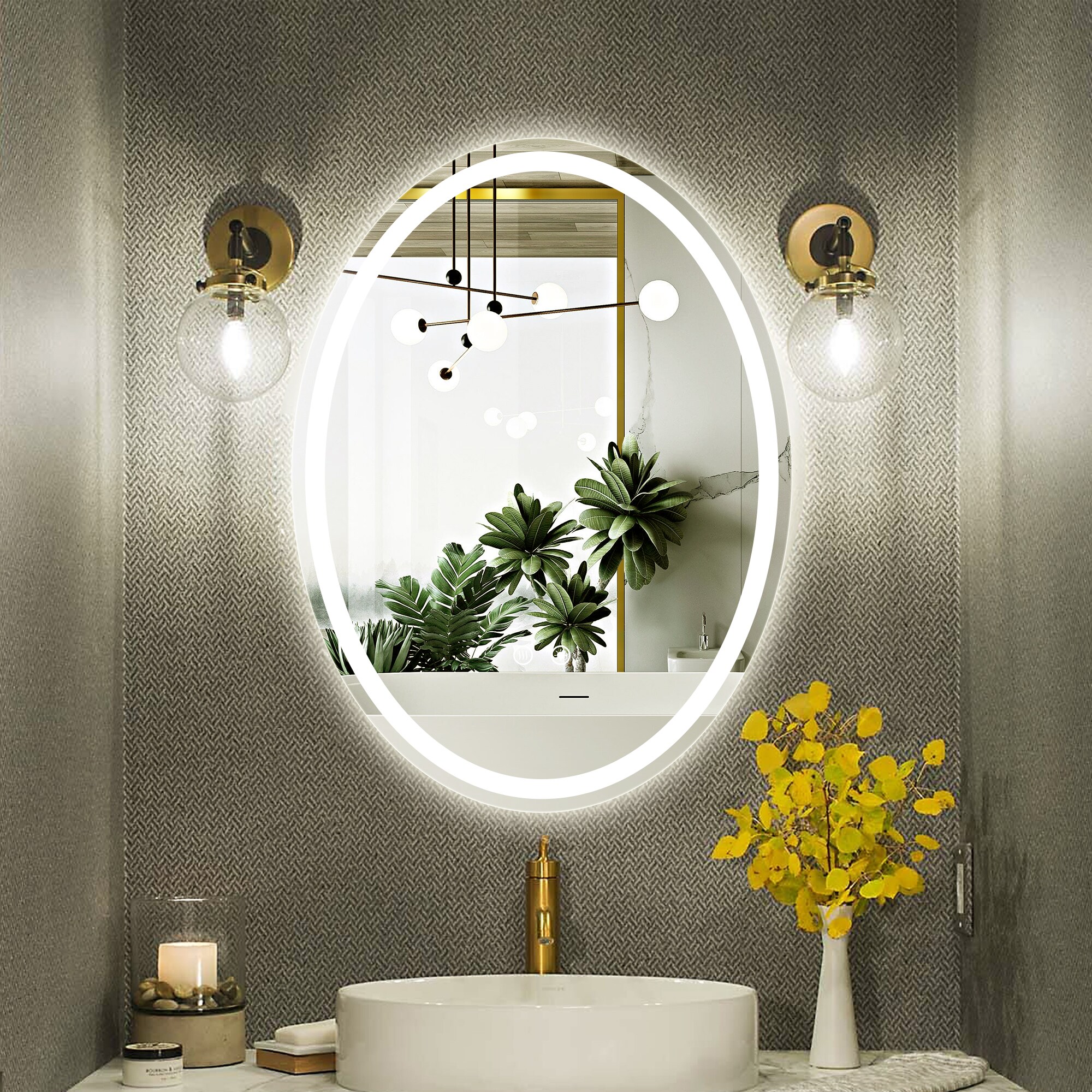 Keonjinn LW-JZ-ZG-TY-6090 Framed-Bath-Mirrors - View #2