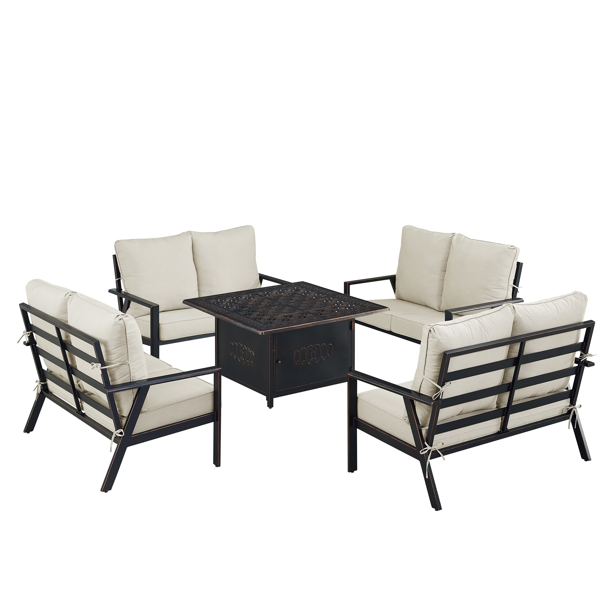 Oakland Living LUX4LSRONINLGCUA Patio-Conversation-Sets - View #4