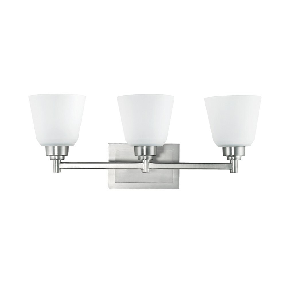 Kichler 5150NI Berwick 21.75-in 3-Light Brushed Nickel Transitional Vanity Light