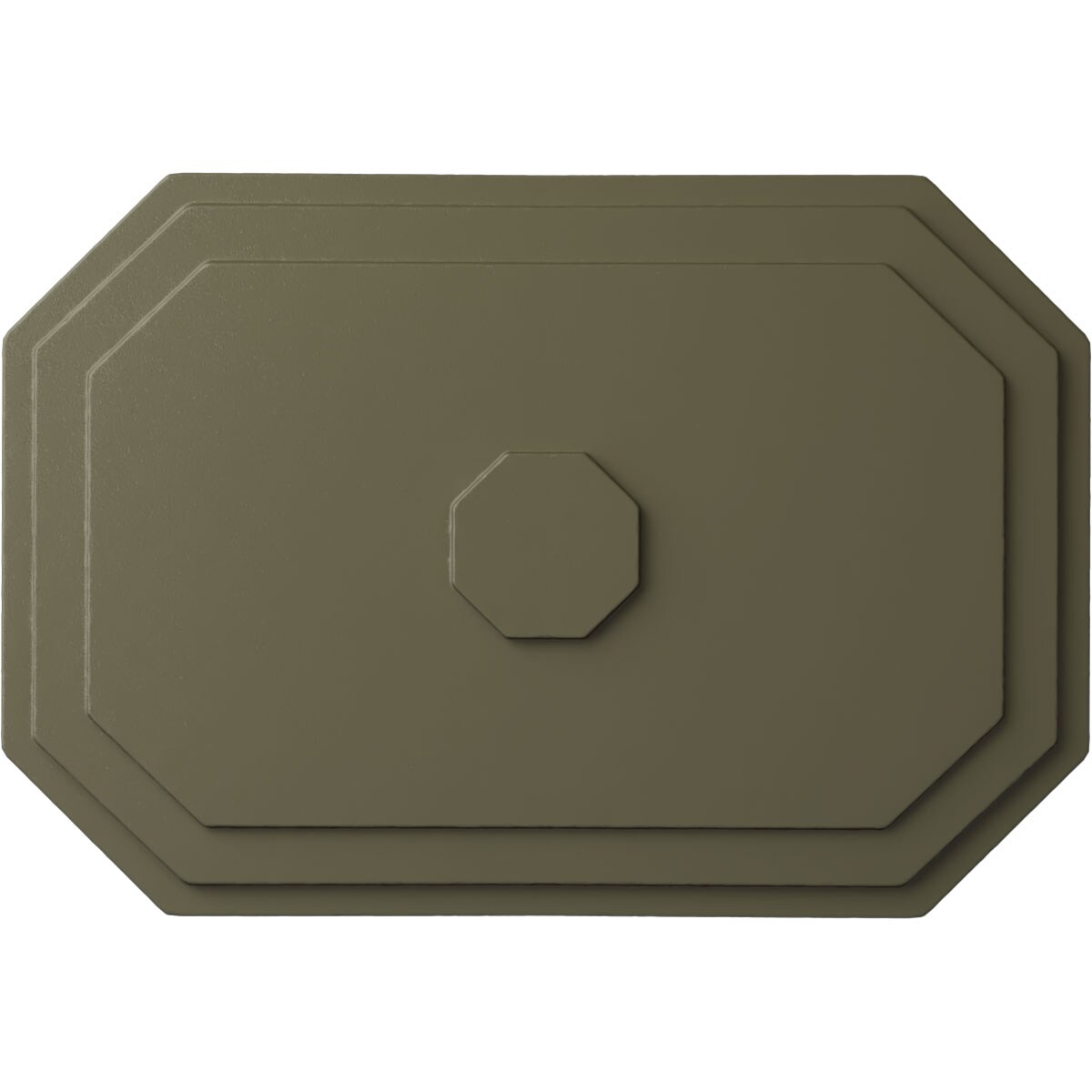 Ekena Millwork CM25FESSF Felix 25.25-in W x 17.25-in L Painted Spartan Stone Polyurethane Whole Ceiling Medallion