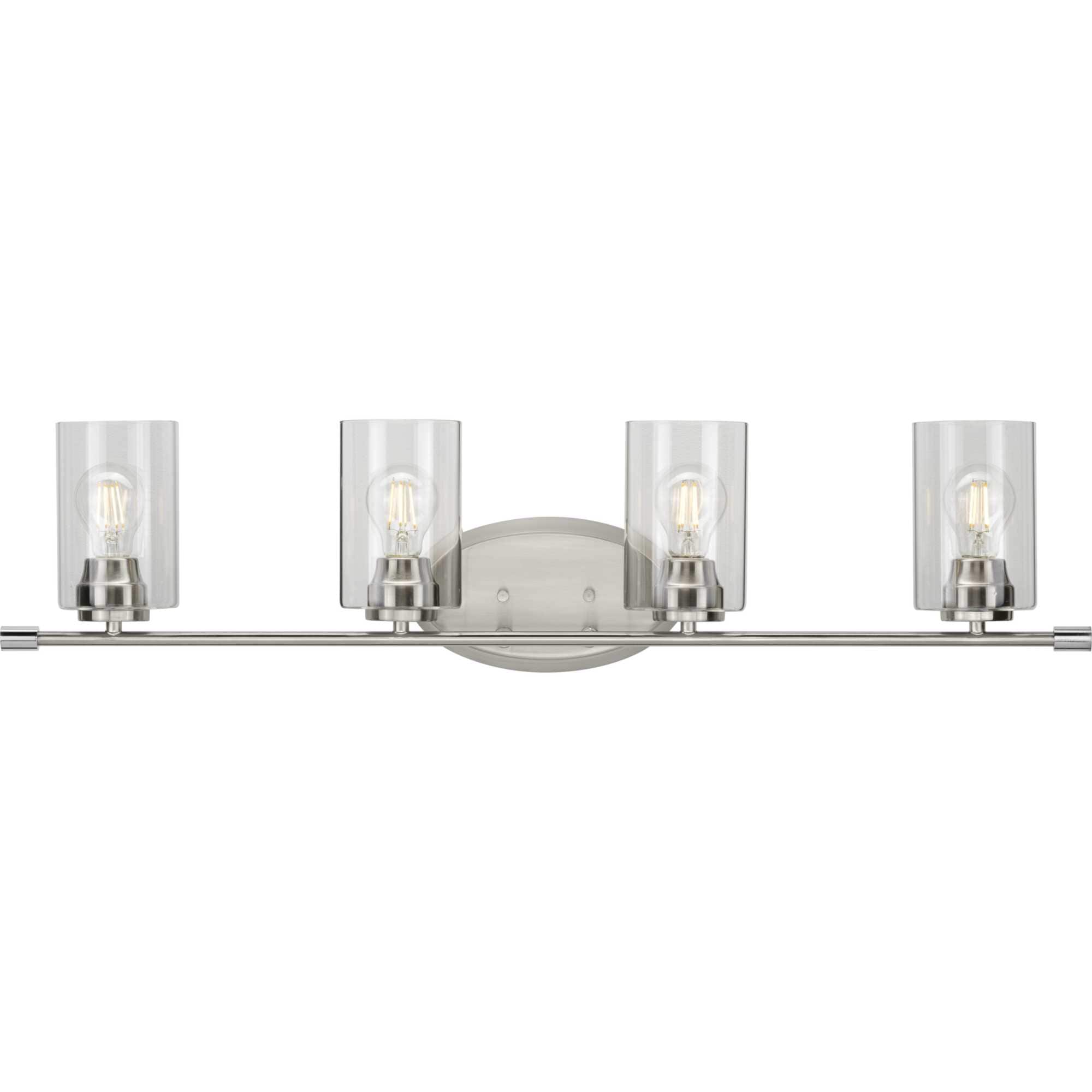 Progress Lighting P300279-009 Riley 34.37-in 4 -Light Brushed Nickel Traditional Vanity light
