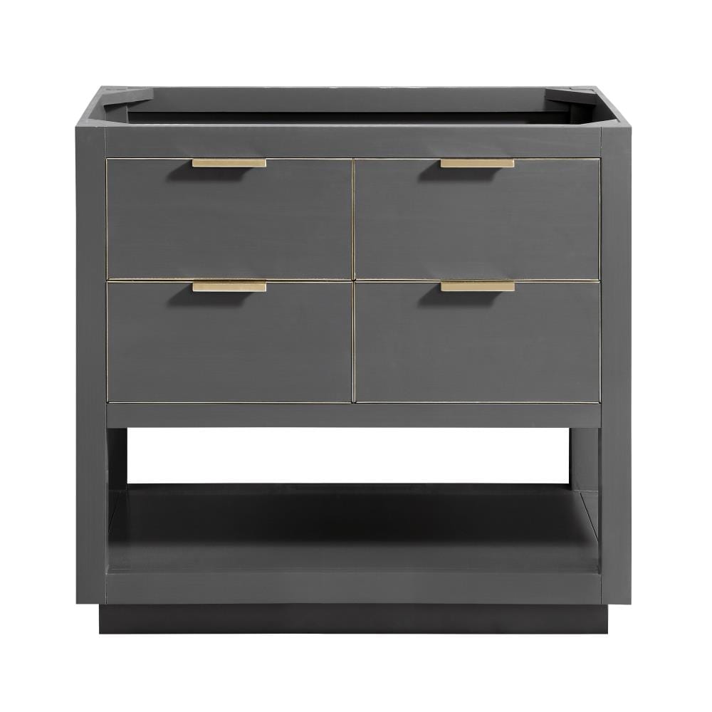 Avanity ALLIE-V36-TGG Allie 36-in Twilight Gray Bathroom Vanity Base Cabinet without Top
